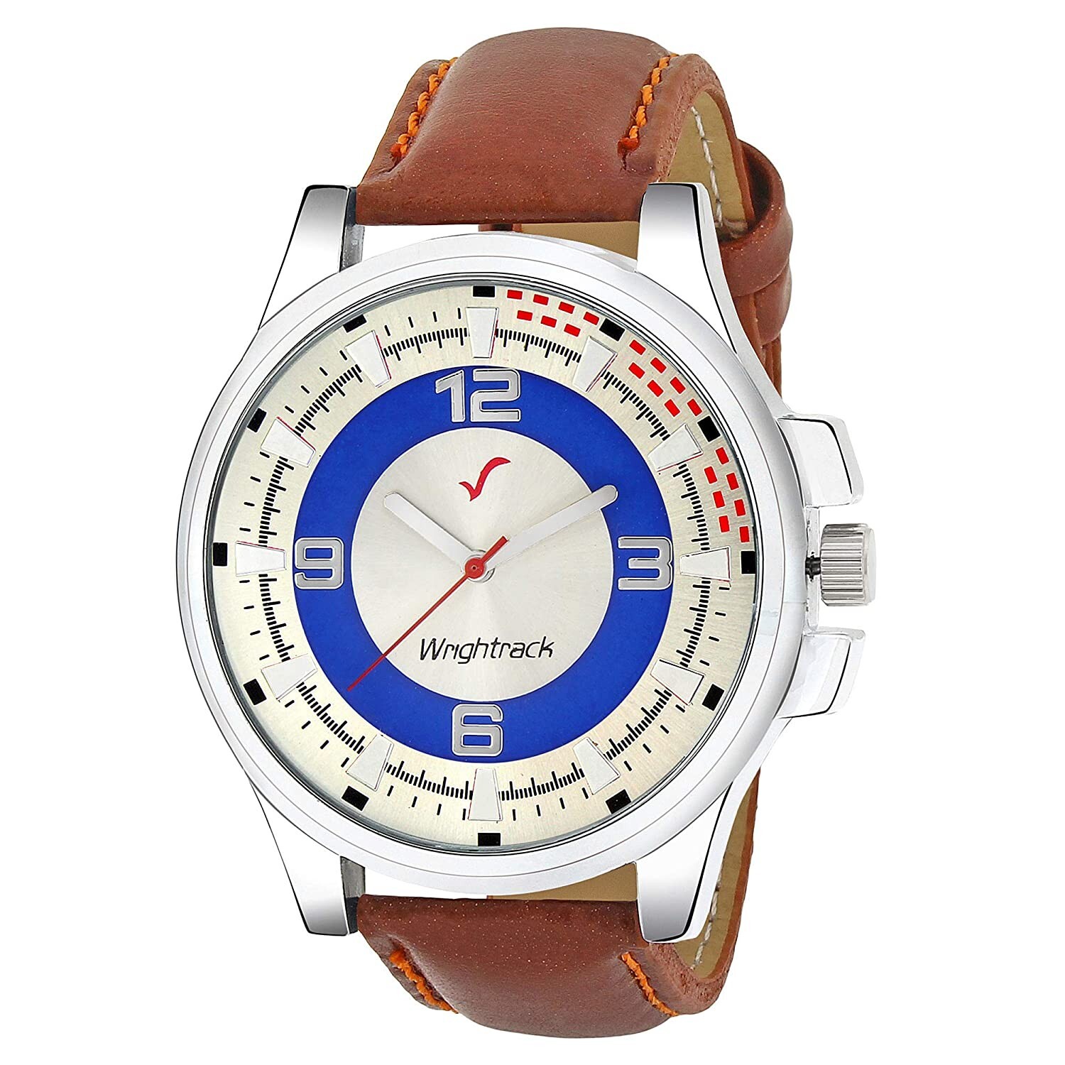 Brown Leather Strap Analogue Dial Men’s Watch Semi Casual Traditional Formal