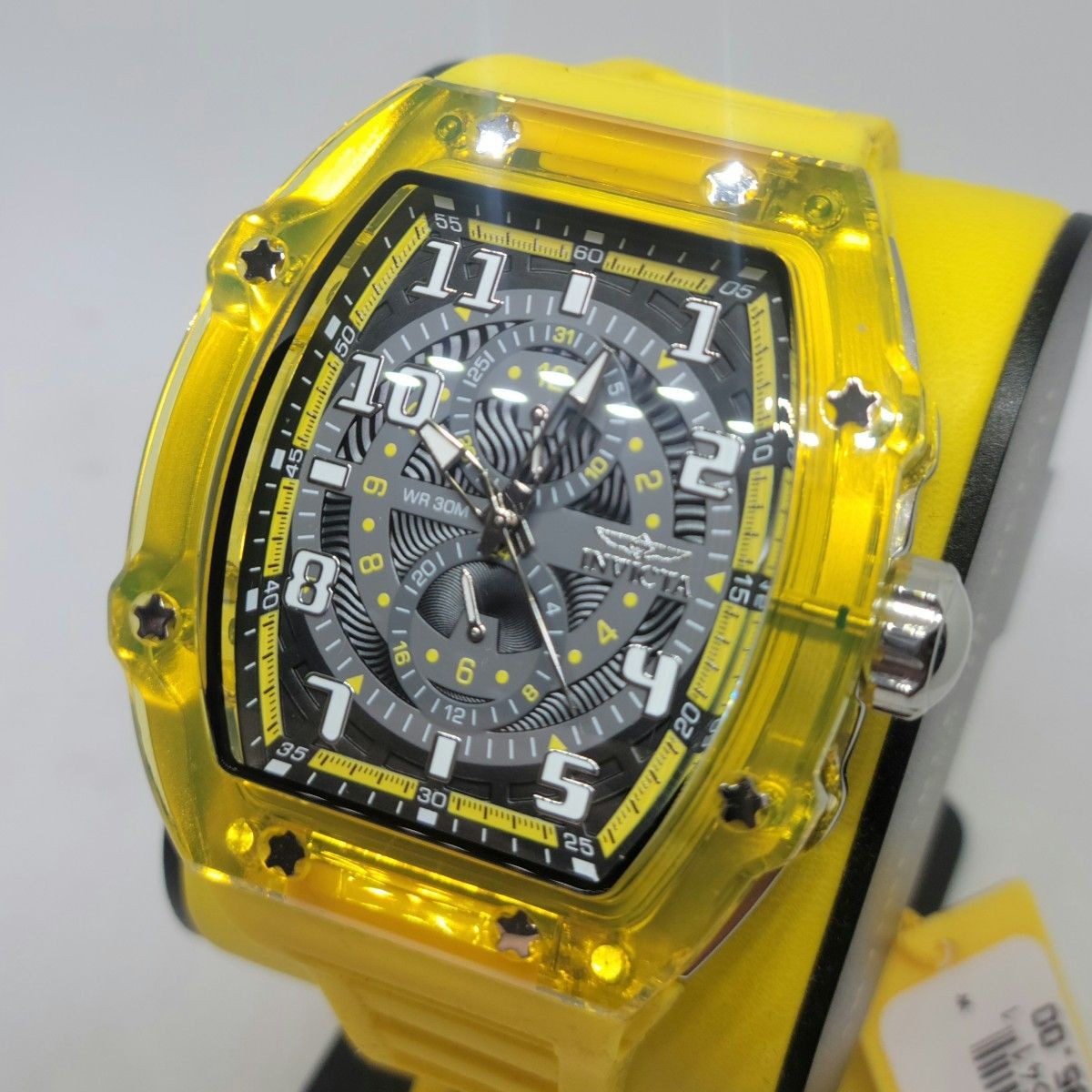 Invicta 48449 Racing Cyclone Black Yellow Quartz Watch