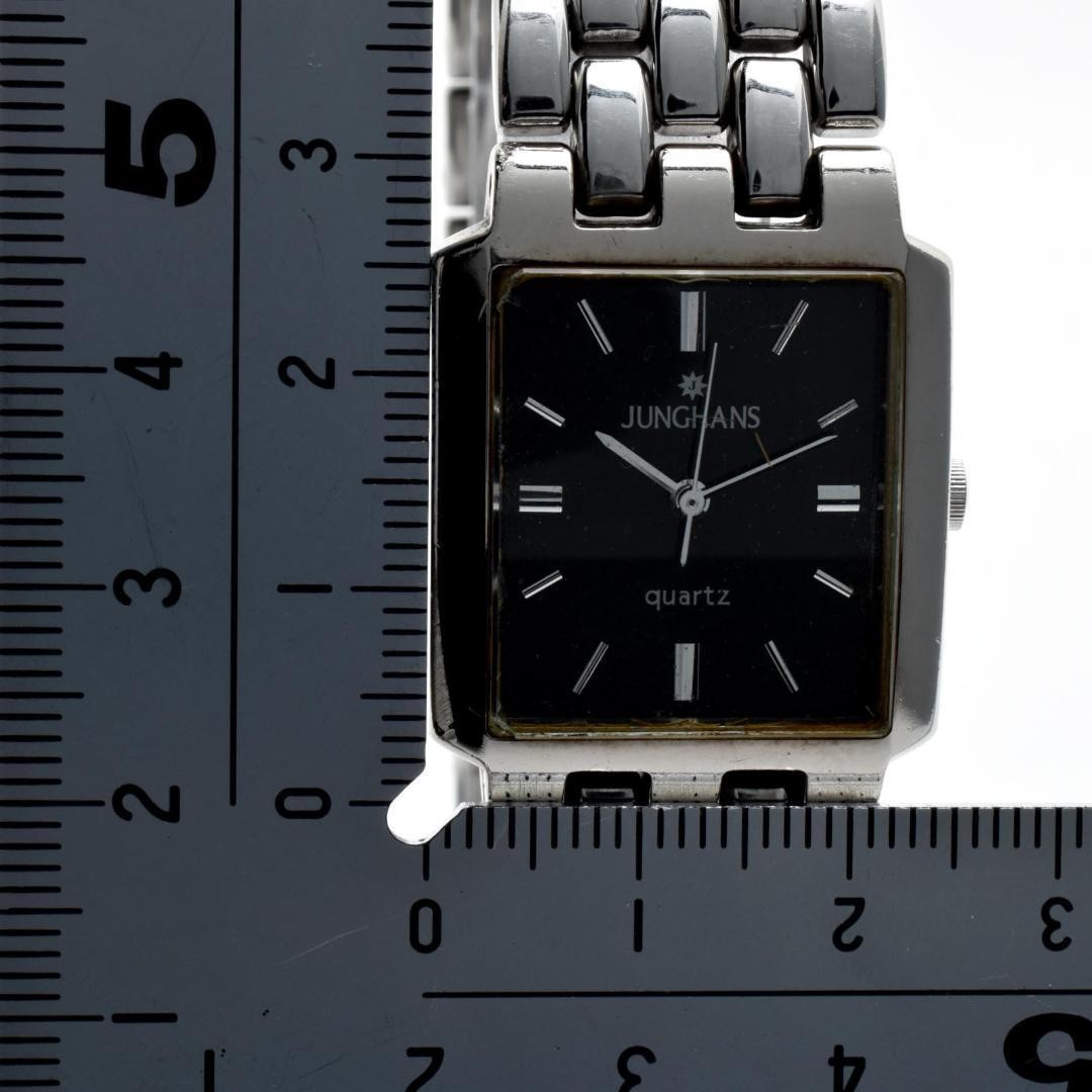 Junghans Men’s Square Black Dial Quartz Wristwatch Japan 0712487