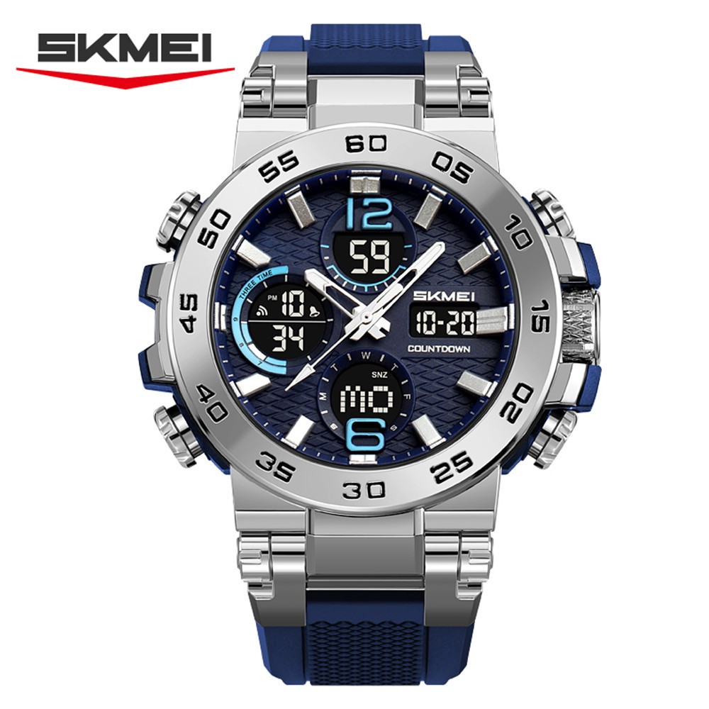 SKMEI Men Quartz Watch LED Digital Wristwatch Boys Alarm Sport Electronic Watch