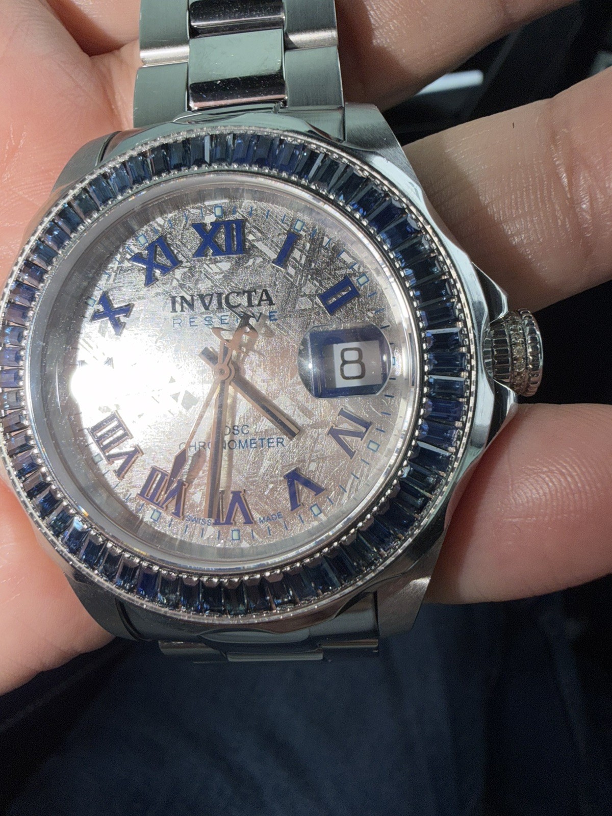 SUPER RARE Invicta COSC Meteorite Dial Sapphire Bezel 5ctw Swiss Made Auto #5172