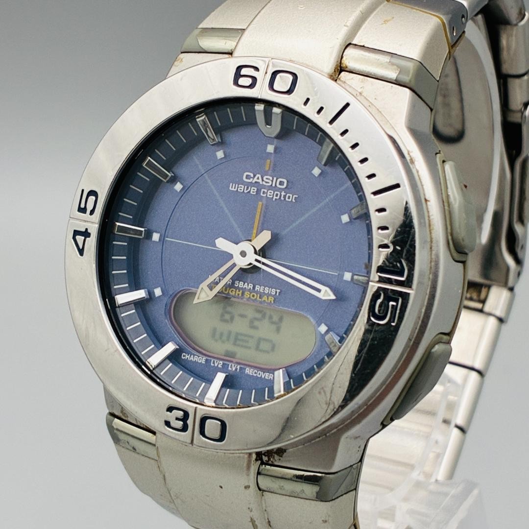 [Working Condition] Casio Wave Ceptor WVA-310Q Radio-Controlled Solar Watch, Blu