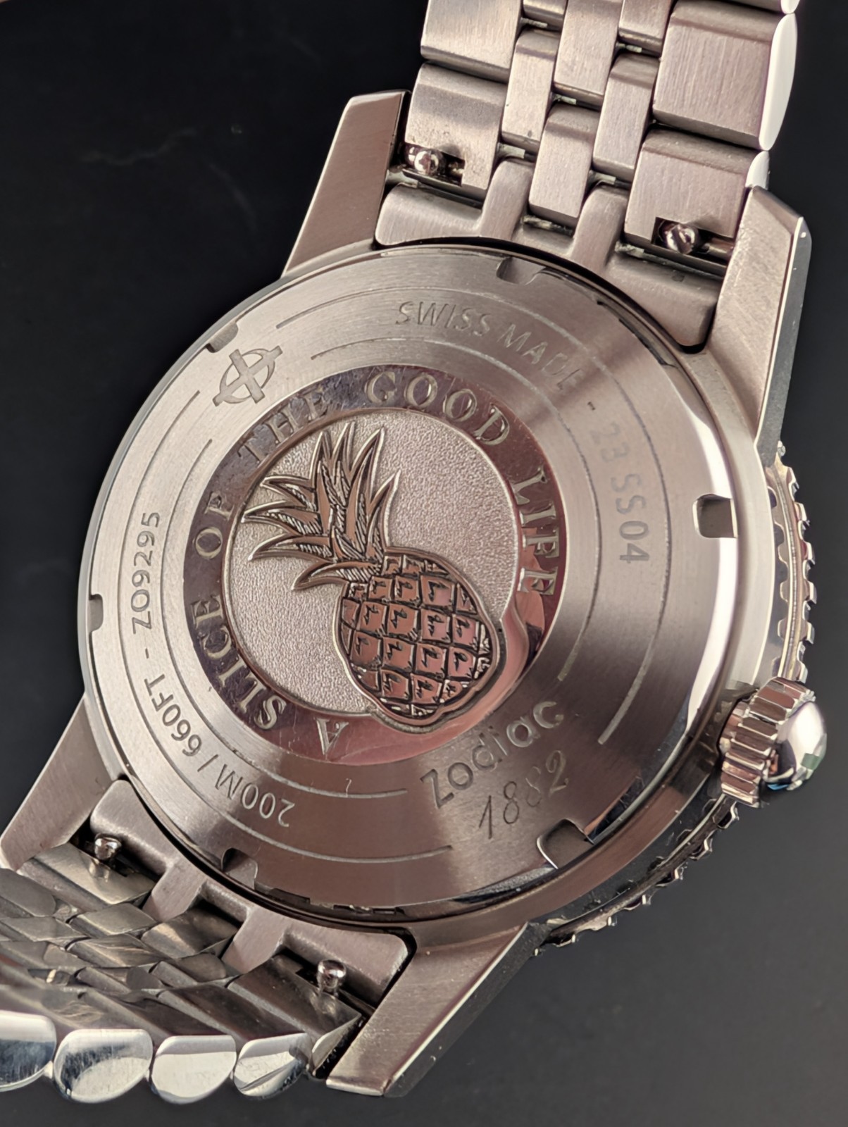 Zodiac Super Sea Wolf Compression Diver Automatic Pineapple Watch ZO9295