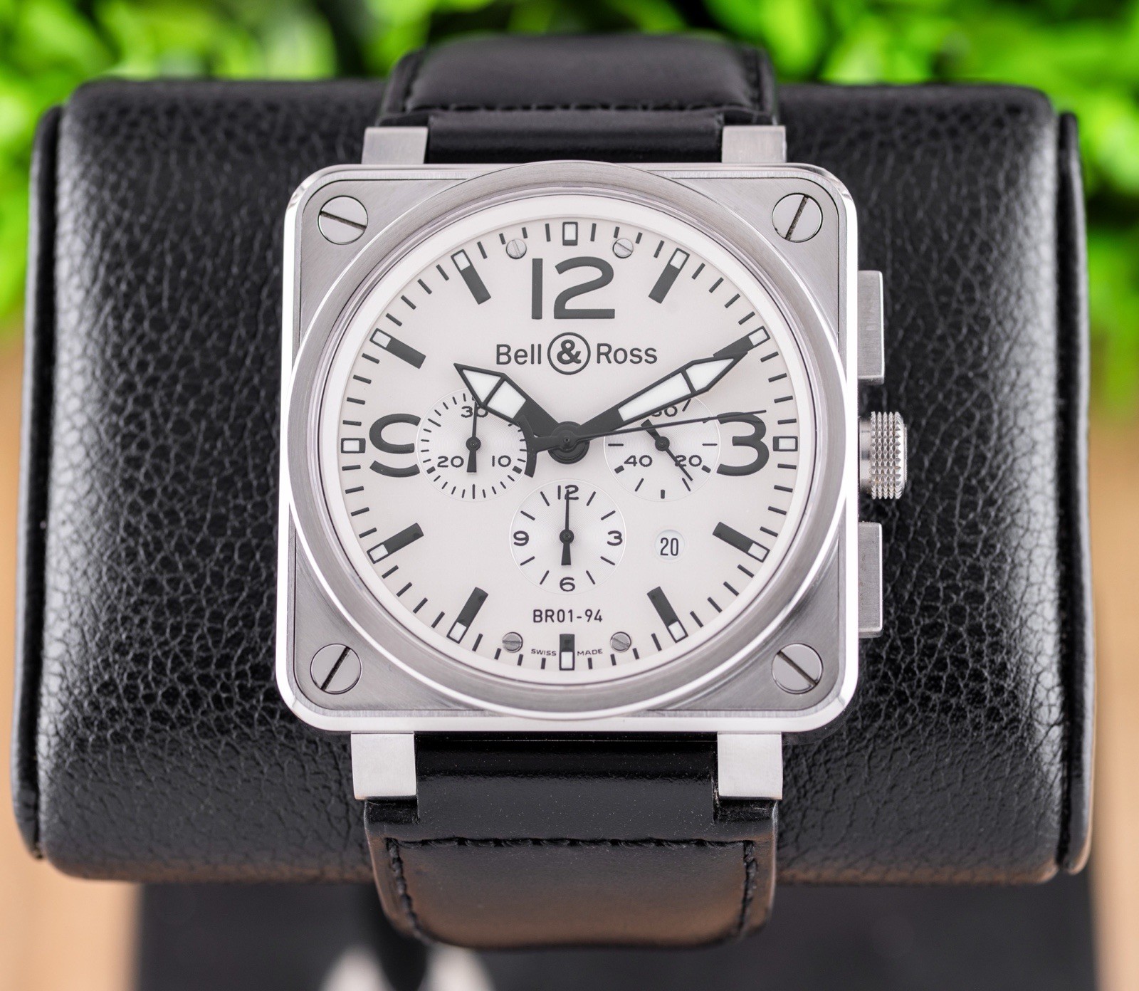 Bell & Ross BR01-94 Chronograph Silver Dial with Box & Papers!!