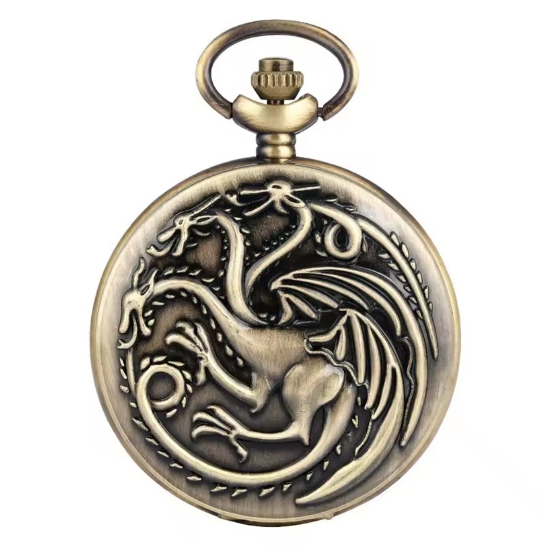 Pocket Watch Dragon Design Quartz Watch W3