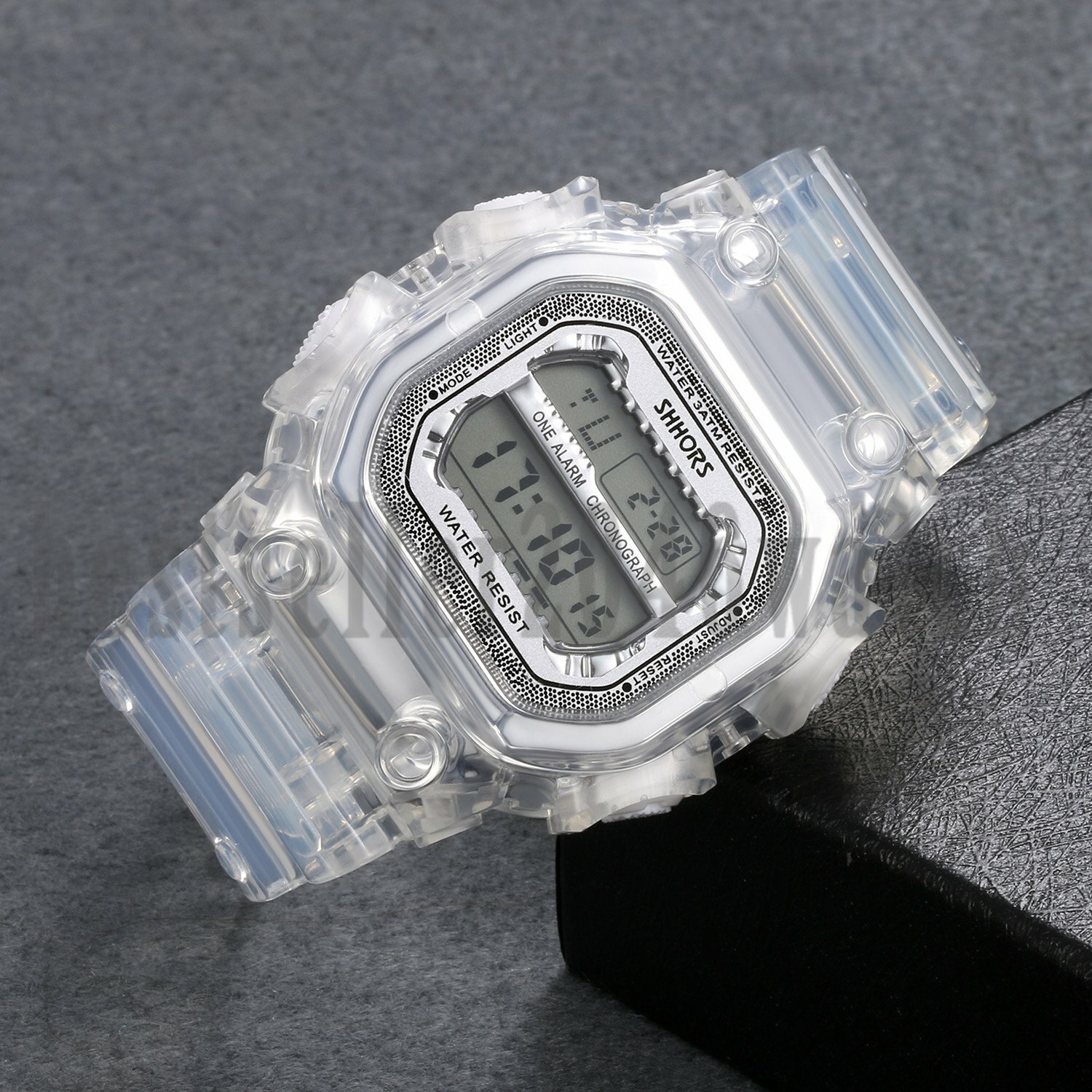 Sports Multi-function LED Display Square Dial Electronic Wrist Watch Women Men
