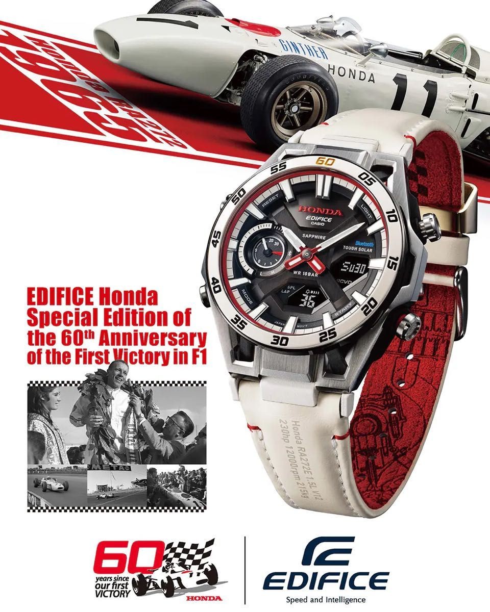 Casio Edifice × Honda Watch 60th Limited Model ECB-2300HR-1AJR White w/Box NEW
