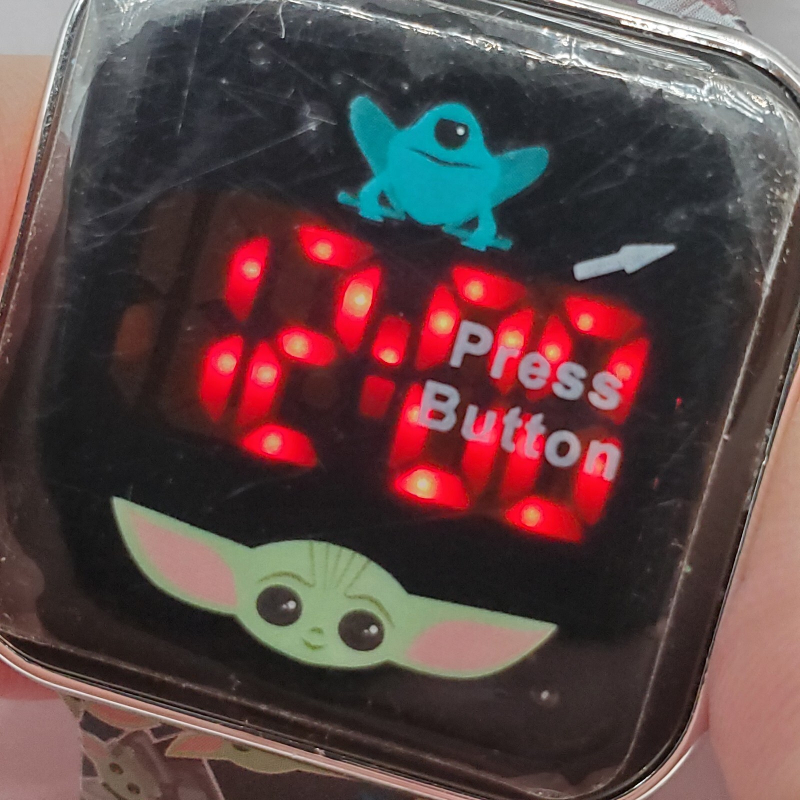 Star Wars LED Watch 1″ Square Face Mandalorian the Child Baby Yoda Disney NEW