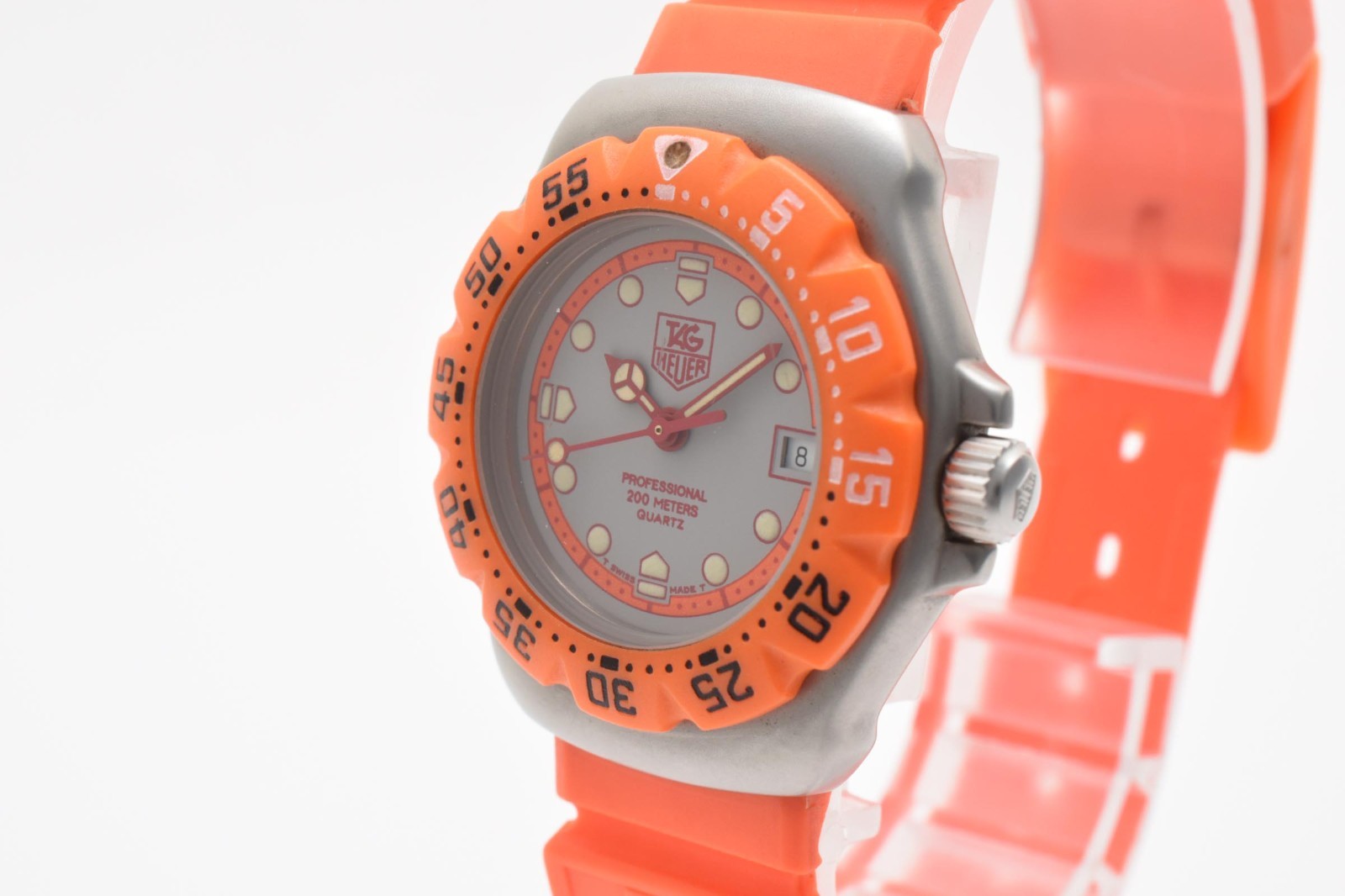 [N MINT] Tag Heuer Formula 1 373.508 Orange Date 28 mm Women’s Quartz Watch