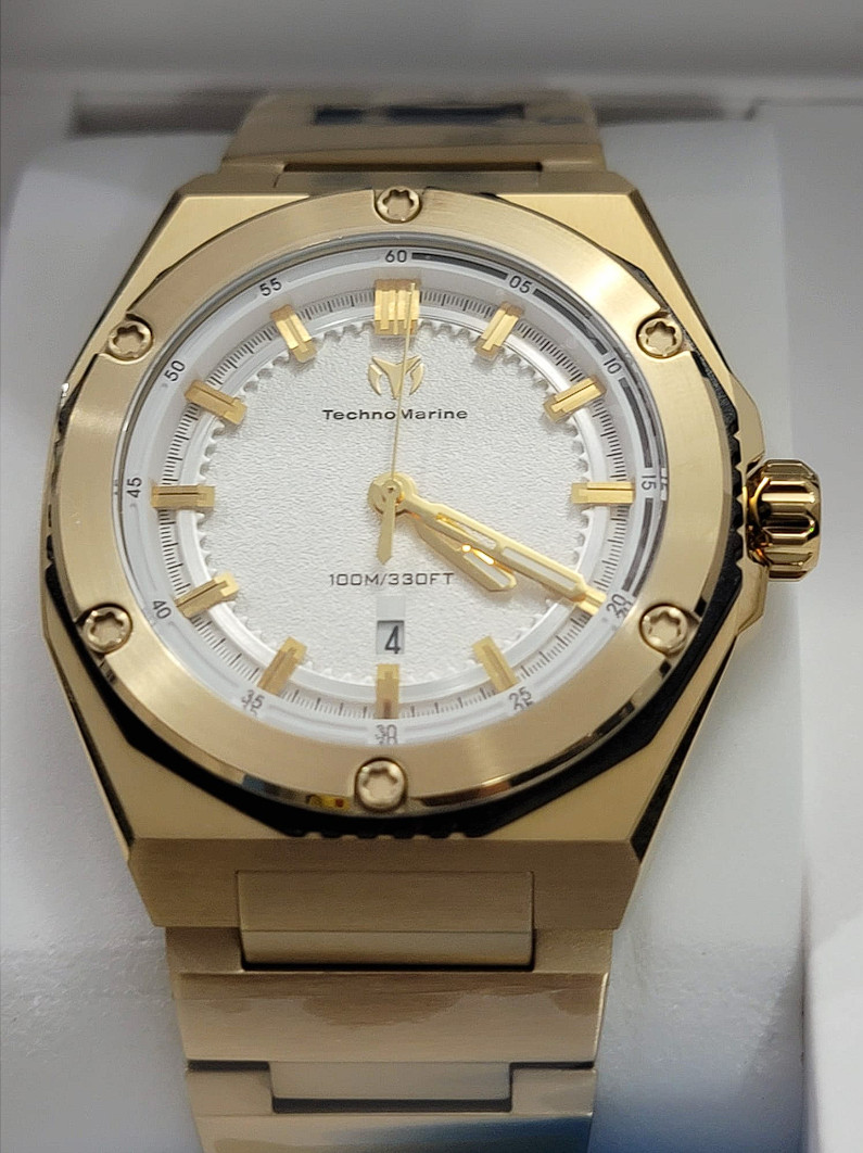 🔥 NEW TechnoMarine TM-416077 Men’s Coral Legacy GOLD 45mm Watch 🔥