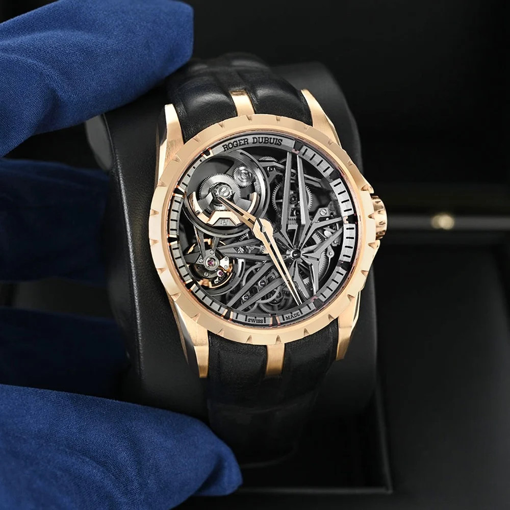 Roger Dubuis Excalibur Monobalancier Watch 42MM Skeleton Index Hour Markers …