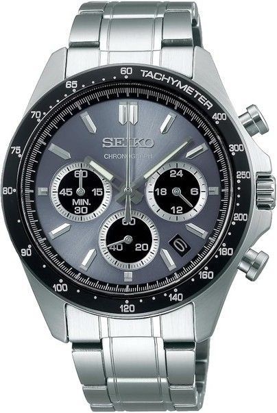 SEIKO Selection SBTR027 Chronograph Men’s Wristwatch Grey Dial 10 ATM Water Resi