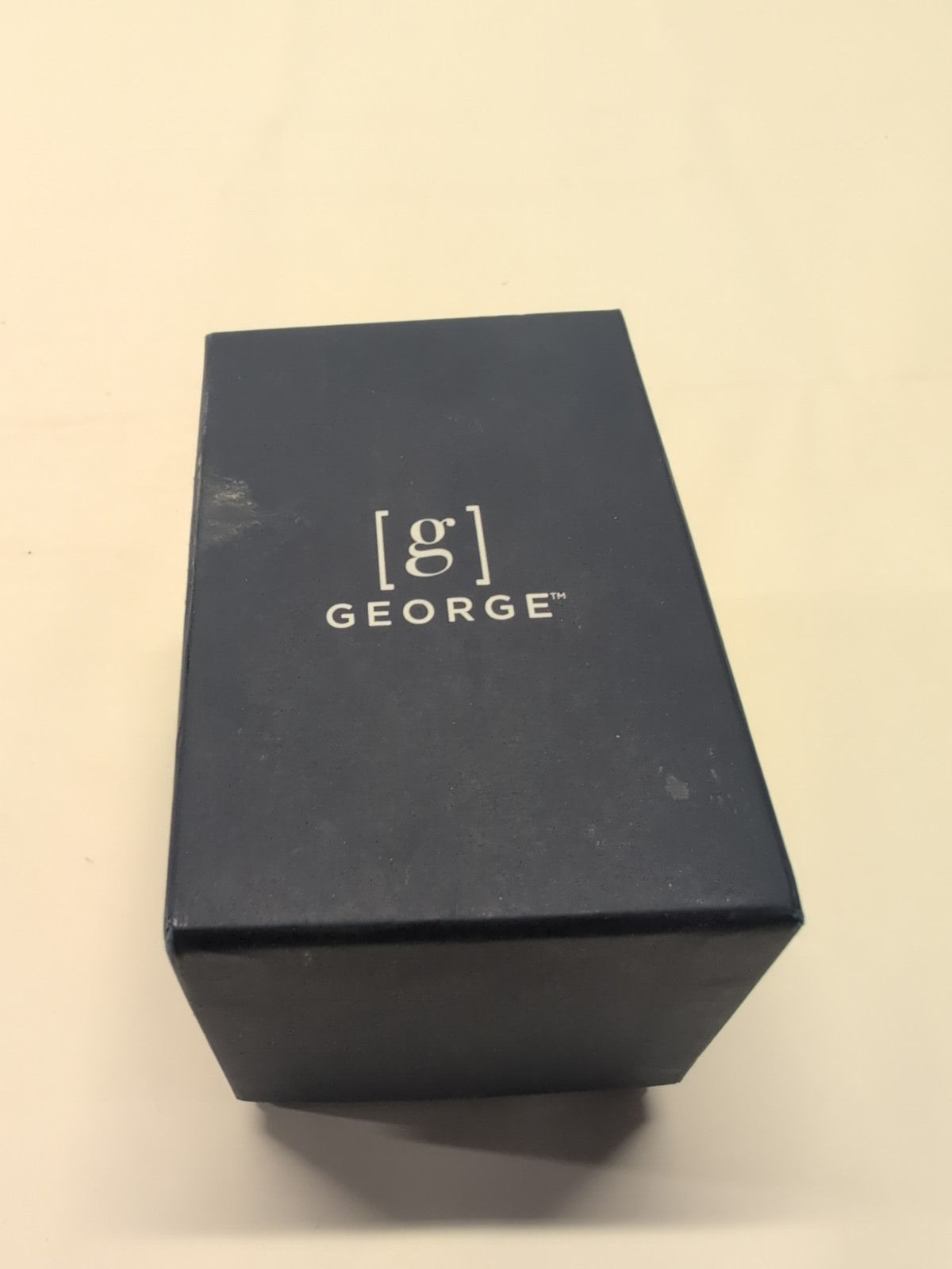 George Mens Bracelet Watch 4028 Blk Stainless Quartz New Battery W/Box