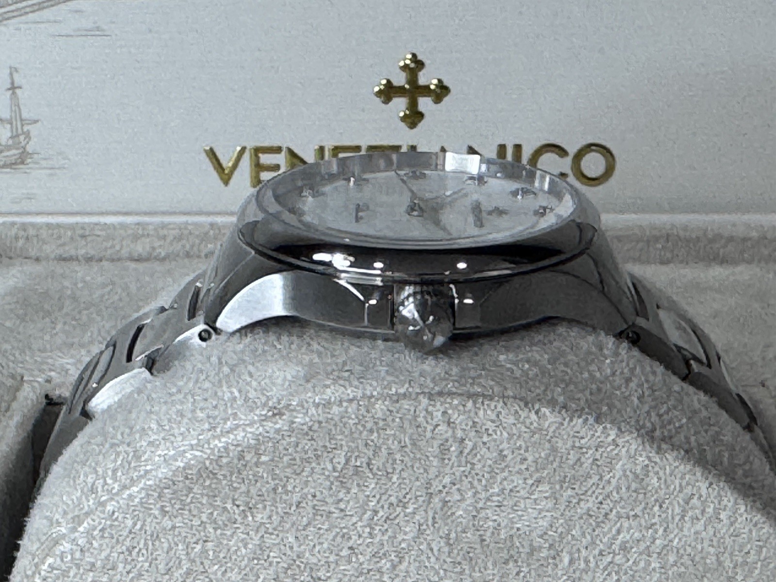 Venezianico Redentore Automatic MOP Dial Diamond Markers SS Complete Set