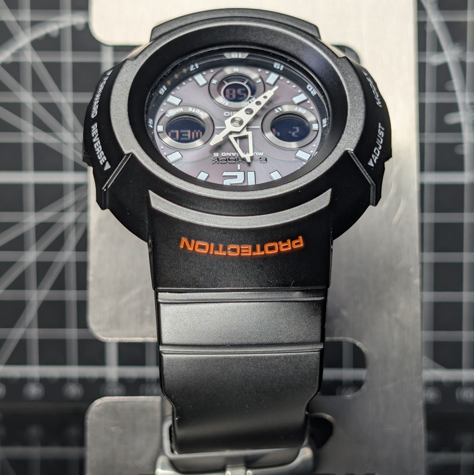 Casio G-Shock Rescue Orange AWG-M510 Black Custom Solar Multiband AWG-M510MR-4A