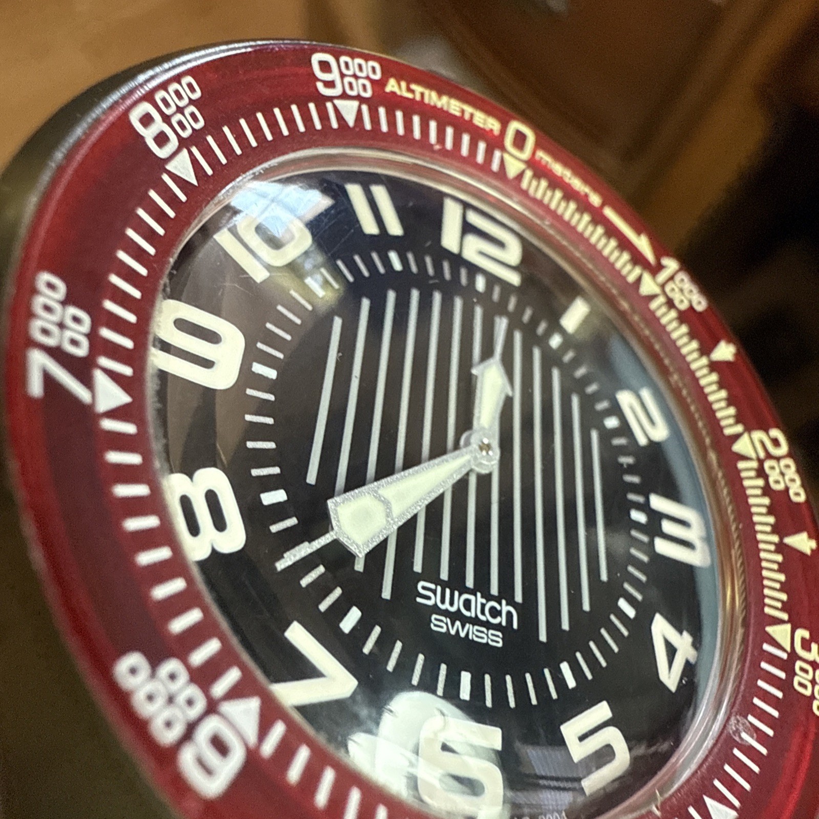 Swatch Watch HEIGHT ALERT SULM100 2005 46.8mm Works New Battery OPEN TO OFFERS