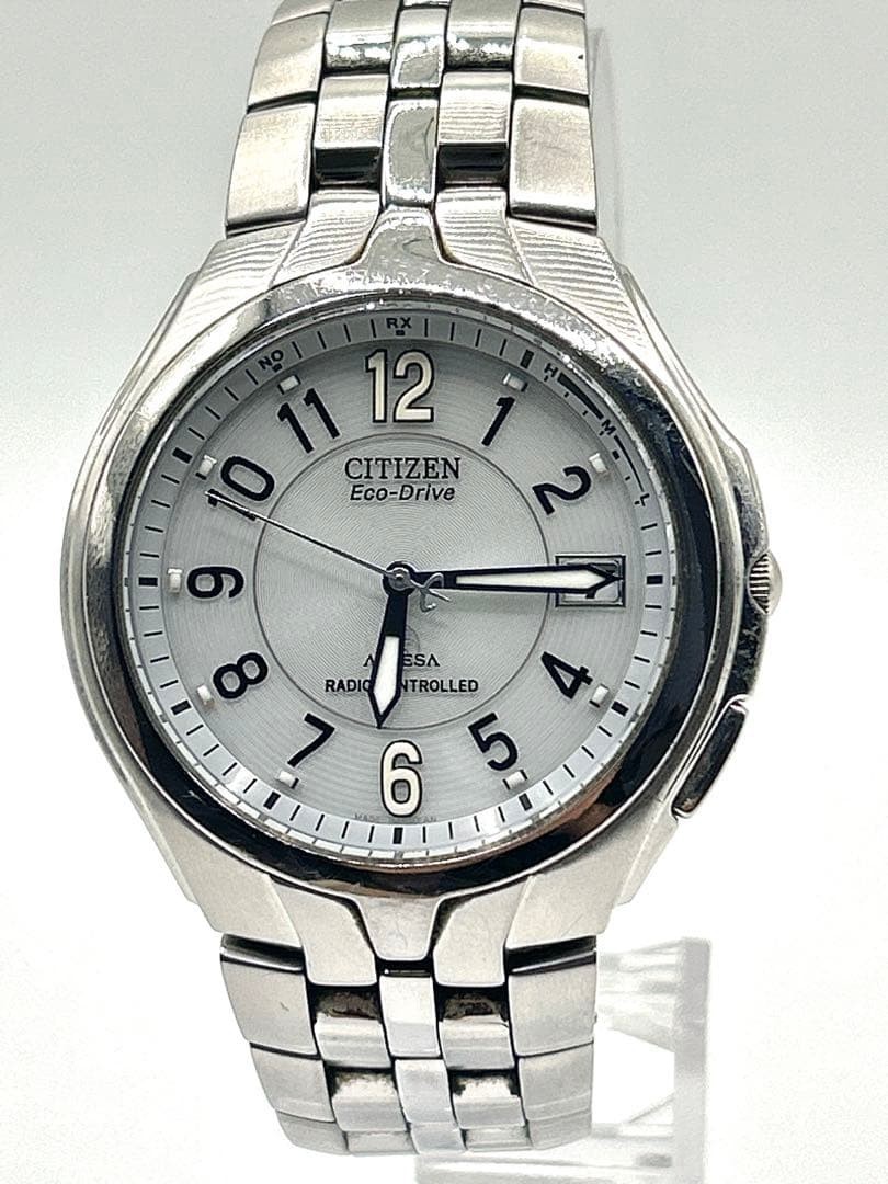 CITIZEN ATTESA H410-T003788 Eco-Drive Radio Titanium White Dial Men Watch Japan