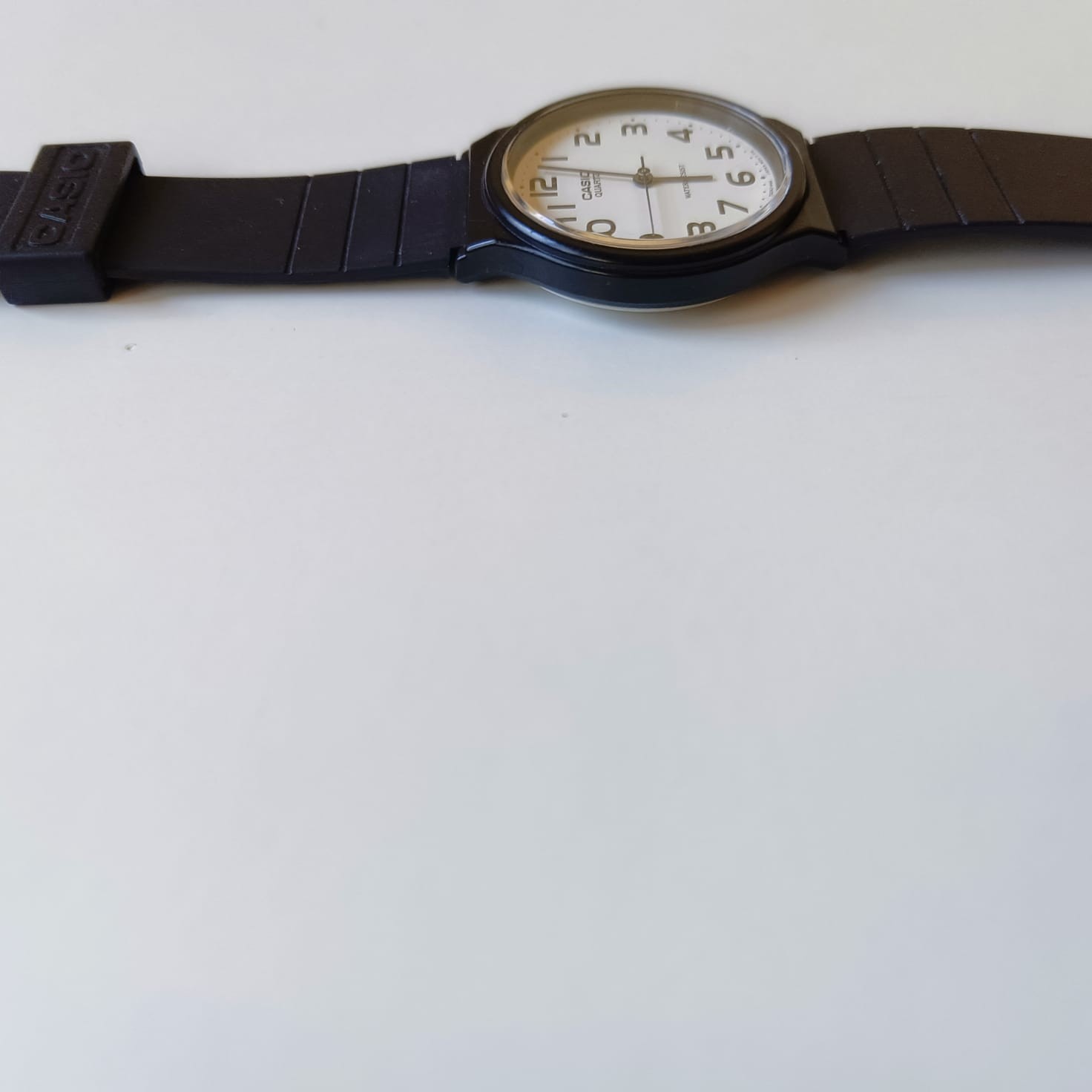 Casio Classic Quartz Watch MQ-24 White Dial Black Resin Band Water Resistant New