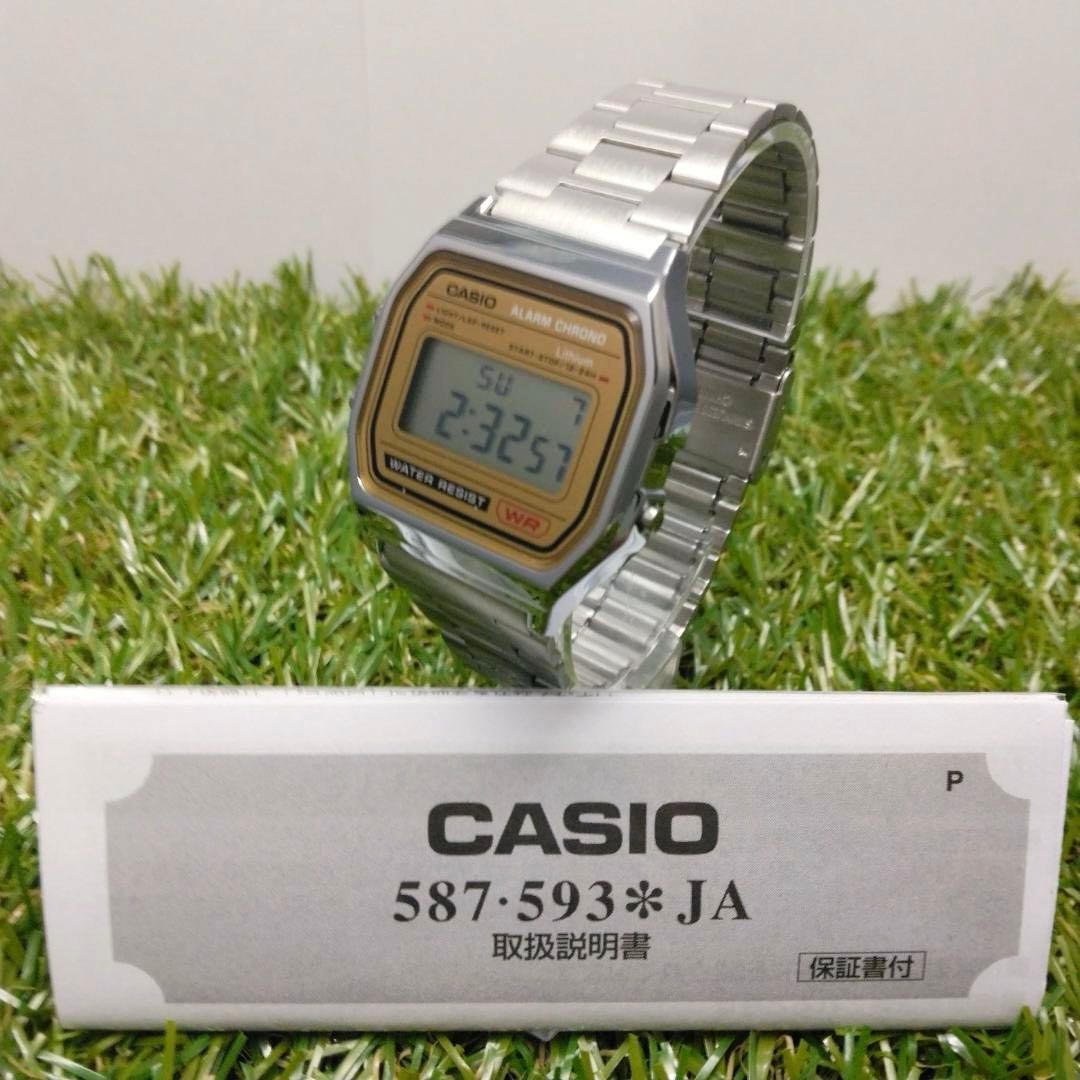 CASIO A158WEA-9JH Vintage Digital Watch Gold Dial Japan Web Limited Model NEW