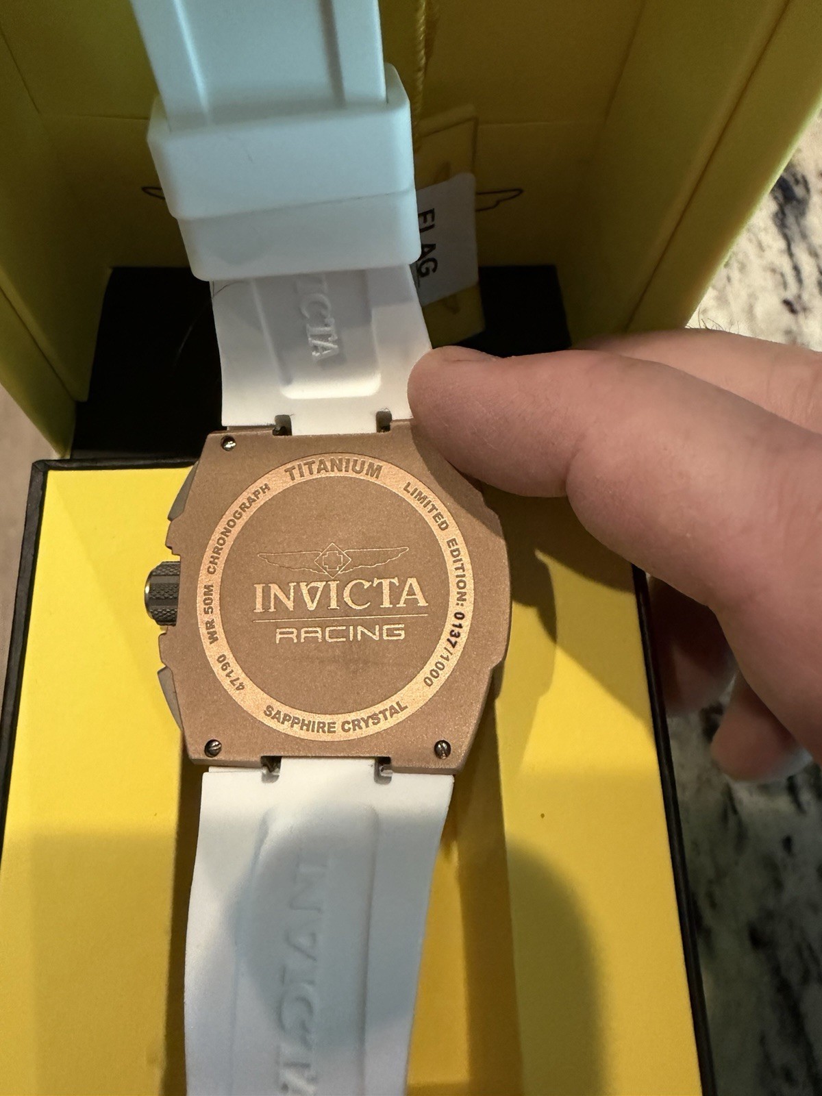 Invicta Racing Men’s Watch – 47mm, White (47190) Limited Edition 137/1000