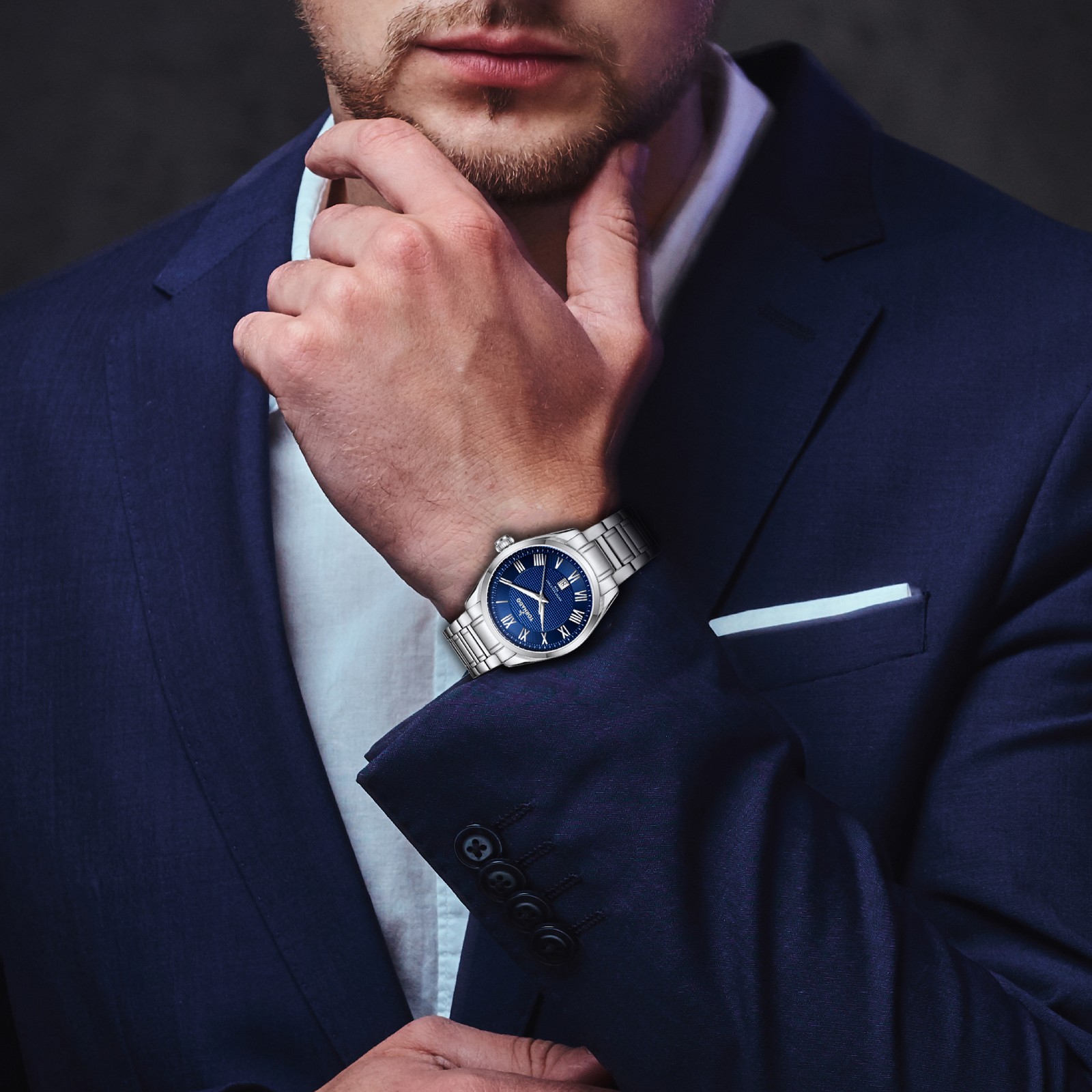 Tornado Celestia Classic Men’s Analog Watch | Blue Dial, 42x48mm, 100 m (10 ATM)