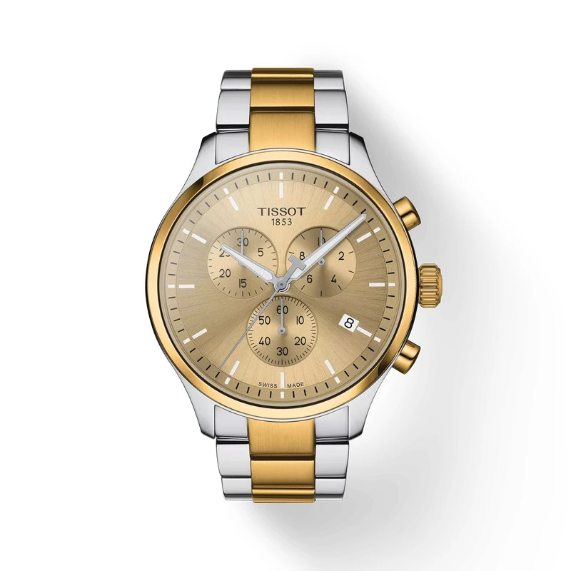 Tissot Chrono XL SWISS Quartz Gold Dial Two Tone Men’s Watch T1166172202100