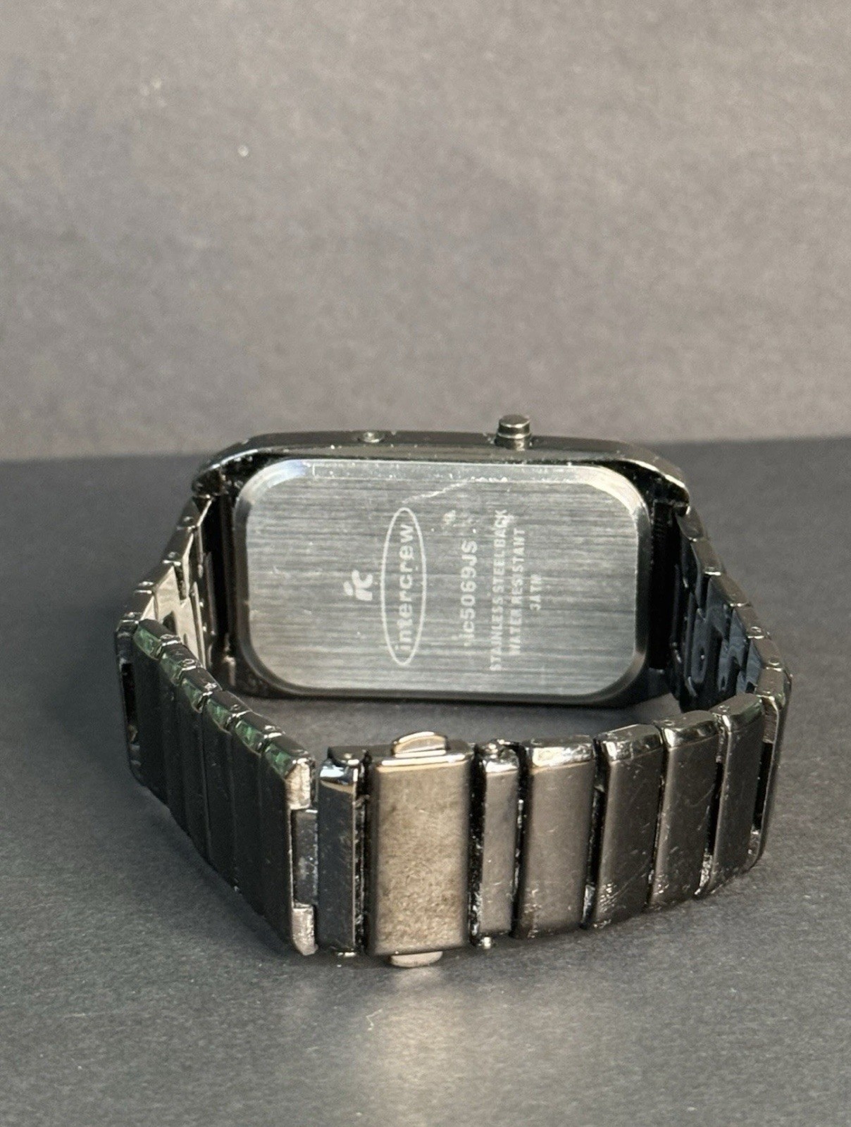 Intercrew LED Dot Matrix Watch – Black Futuristic Digital Grid Display