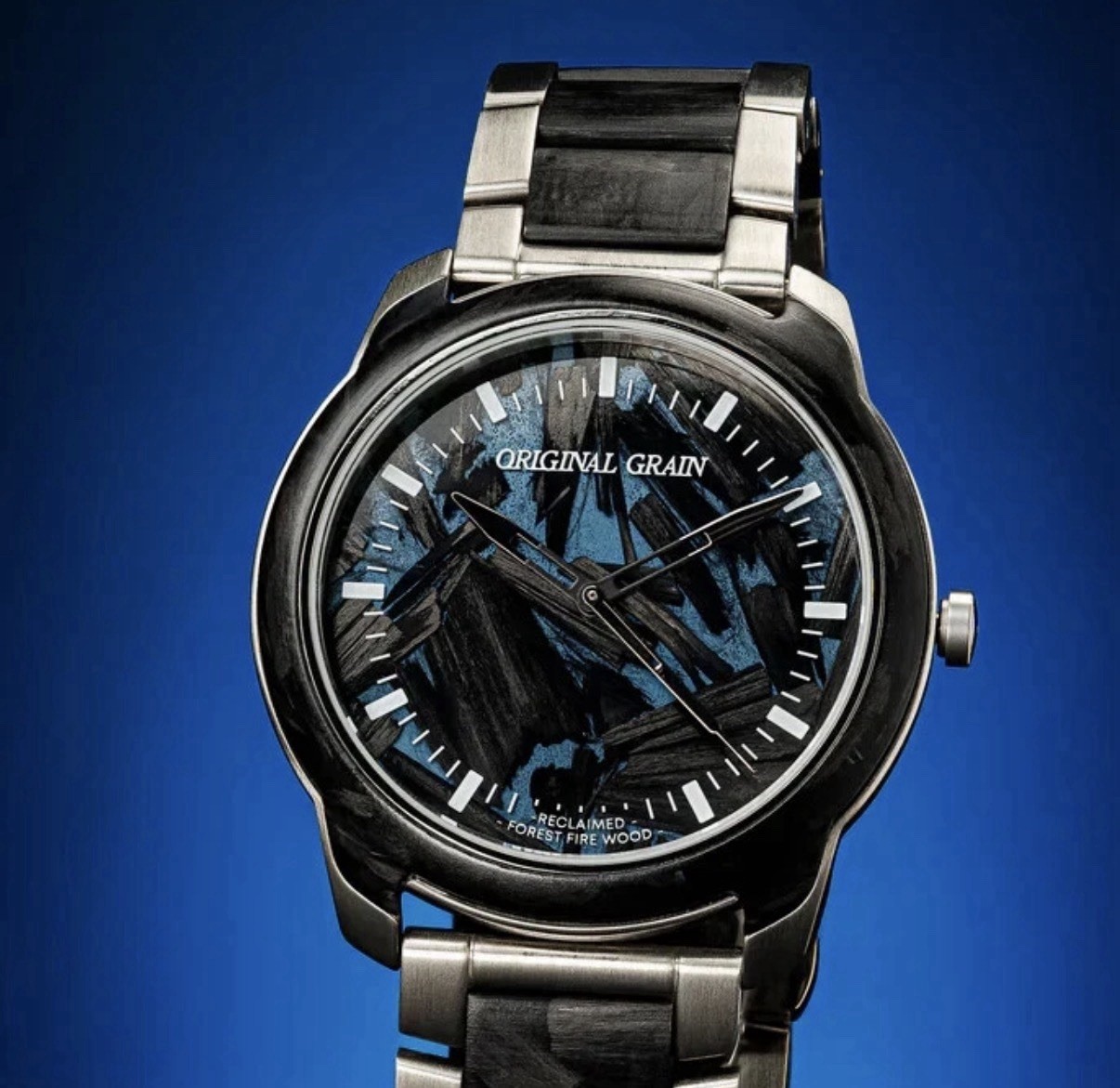 Original Grain Forest Fire Resin 43mm Black/Blue!SLEEK! MSRP $179!! ⚫️?