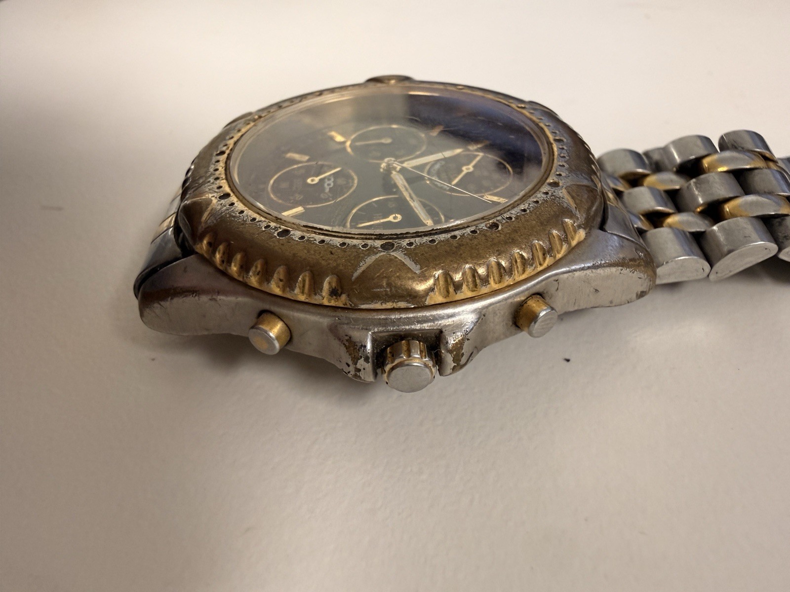 Pulsar 7T92-0CZ0 Quartz Chronograph Watch Runs Setting Issue Parts Repair