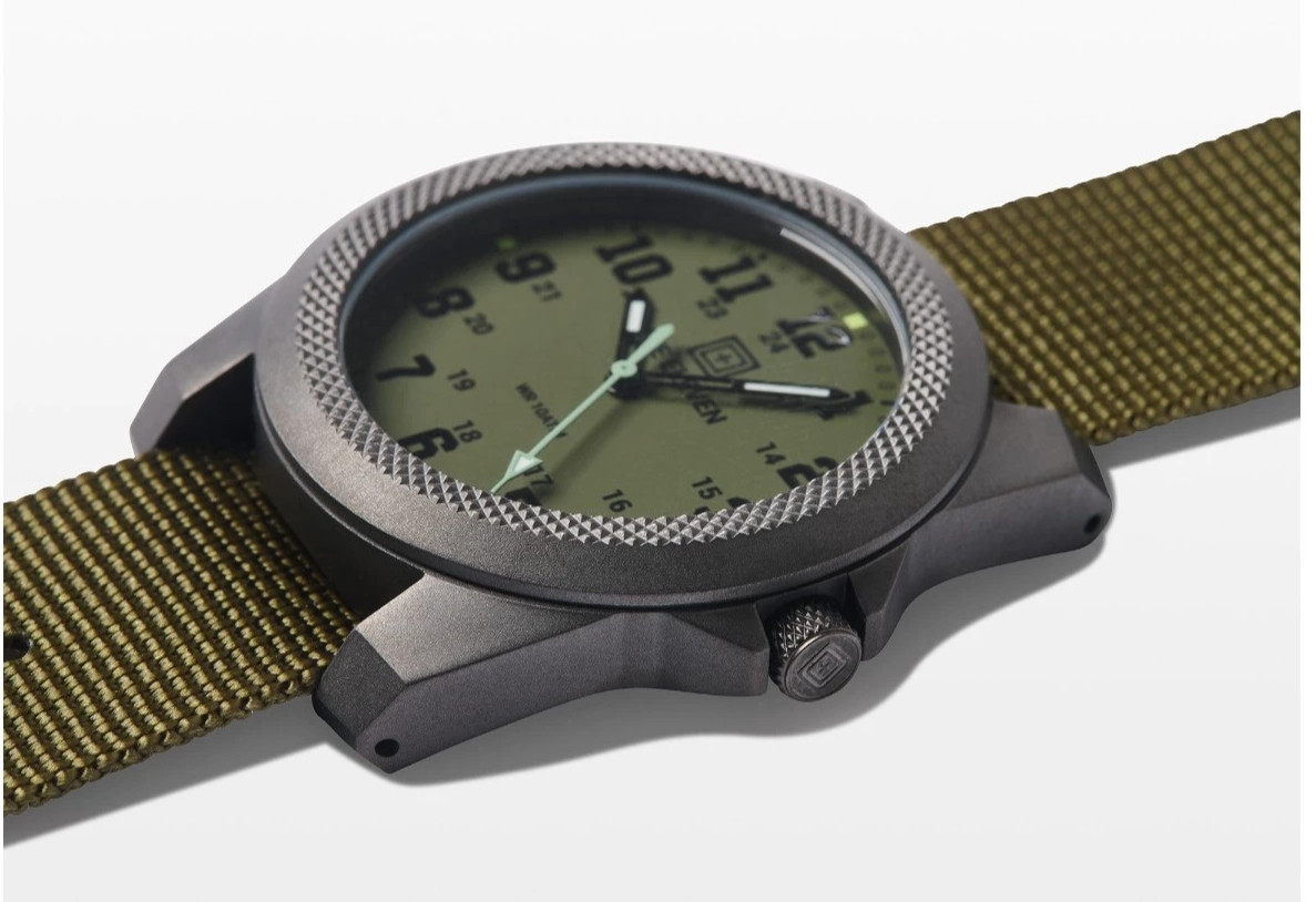 5.11 TACTICAL Pathfinder 42mm Quartz Watch $130 OD Green – UNISEX – NEW LIMITED