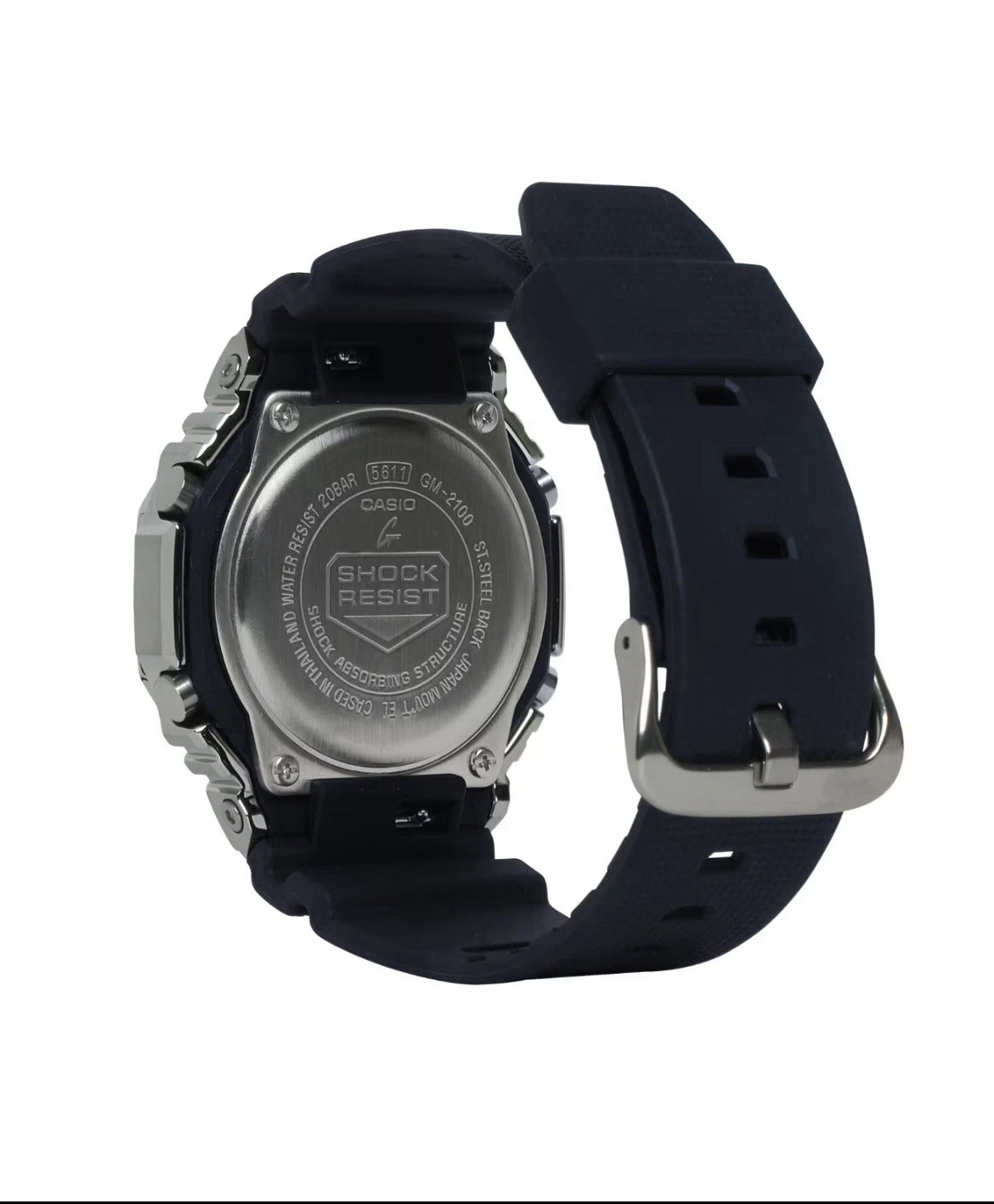*BRAND NEW* Casio G-Shock Steel Silver-tone Dial Resin Men’s Watch GM2100-1ASW