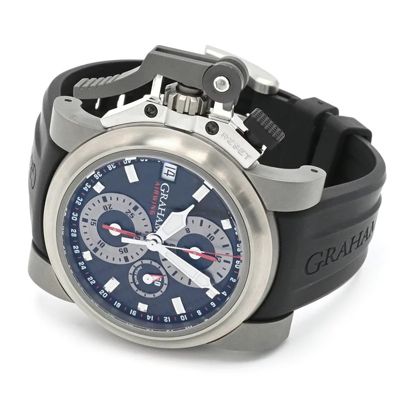 Graham Chronofighter Airwing Over 2OVKT.B09A Titanium Rubber 47mm #CSW201
