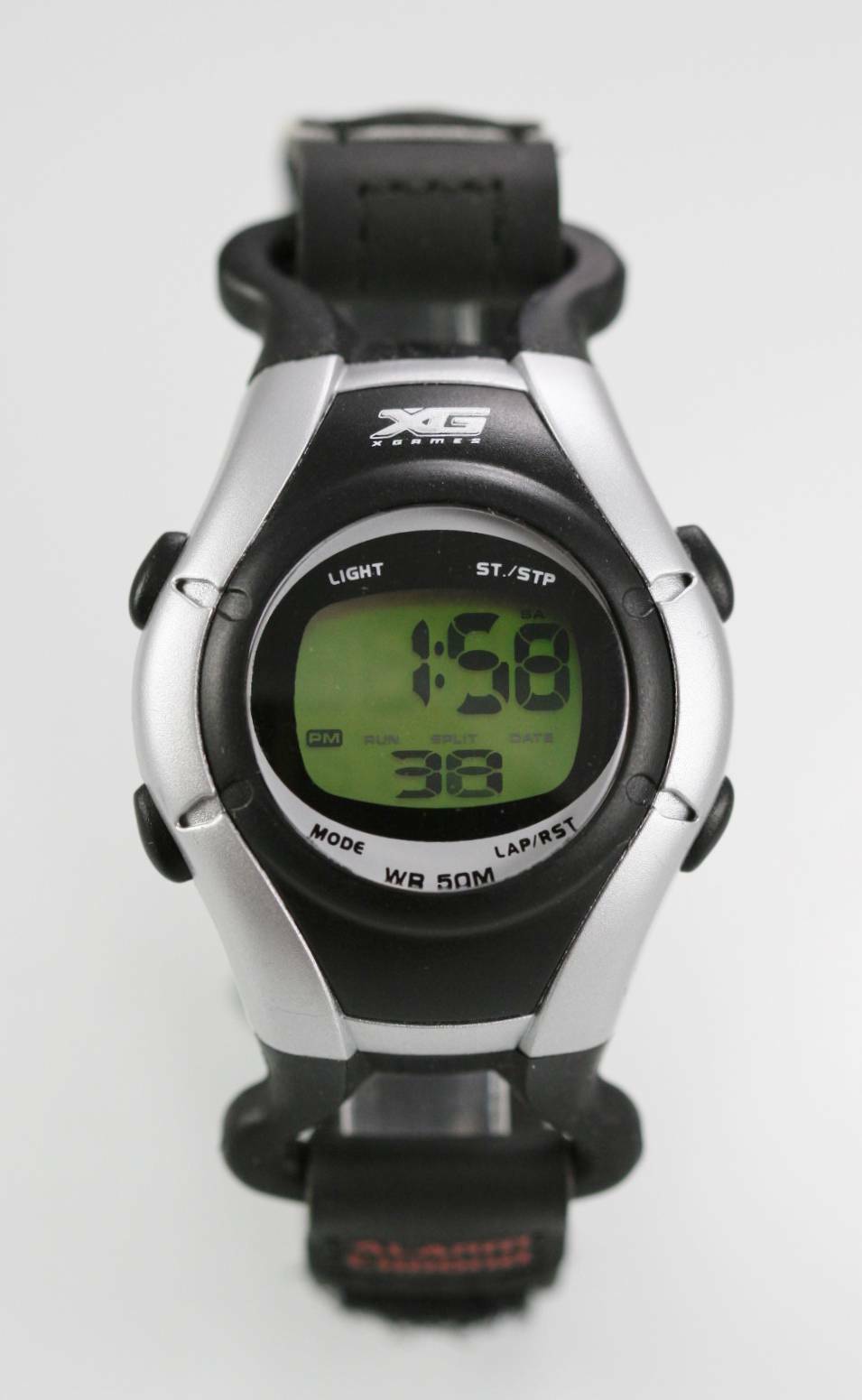 Xgames Watch Women/Youth Date Light Alarm 24hr Silver Black 50m Stopwatch Quartz