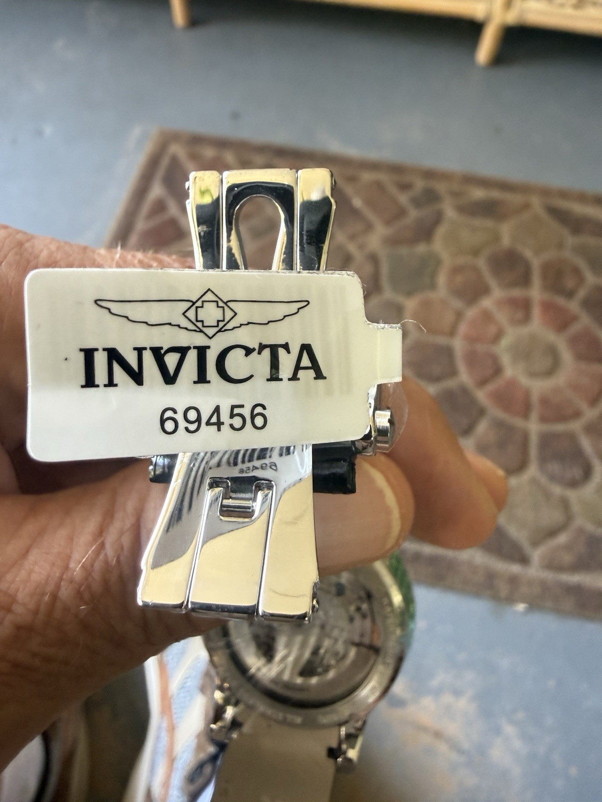 Invicta Objet D Art Lithocrat Automatic 45mm Green Dial Black Lther Strap(69456)