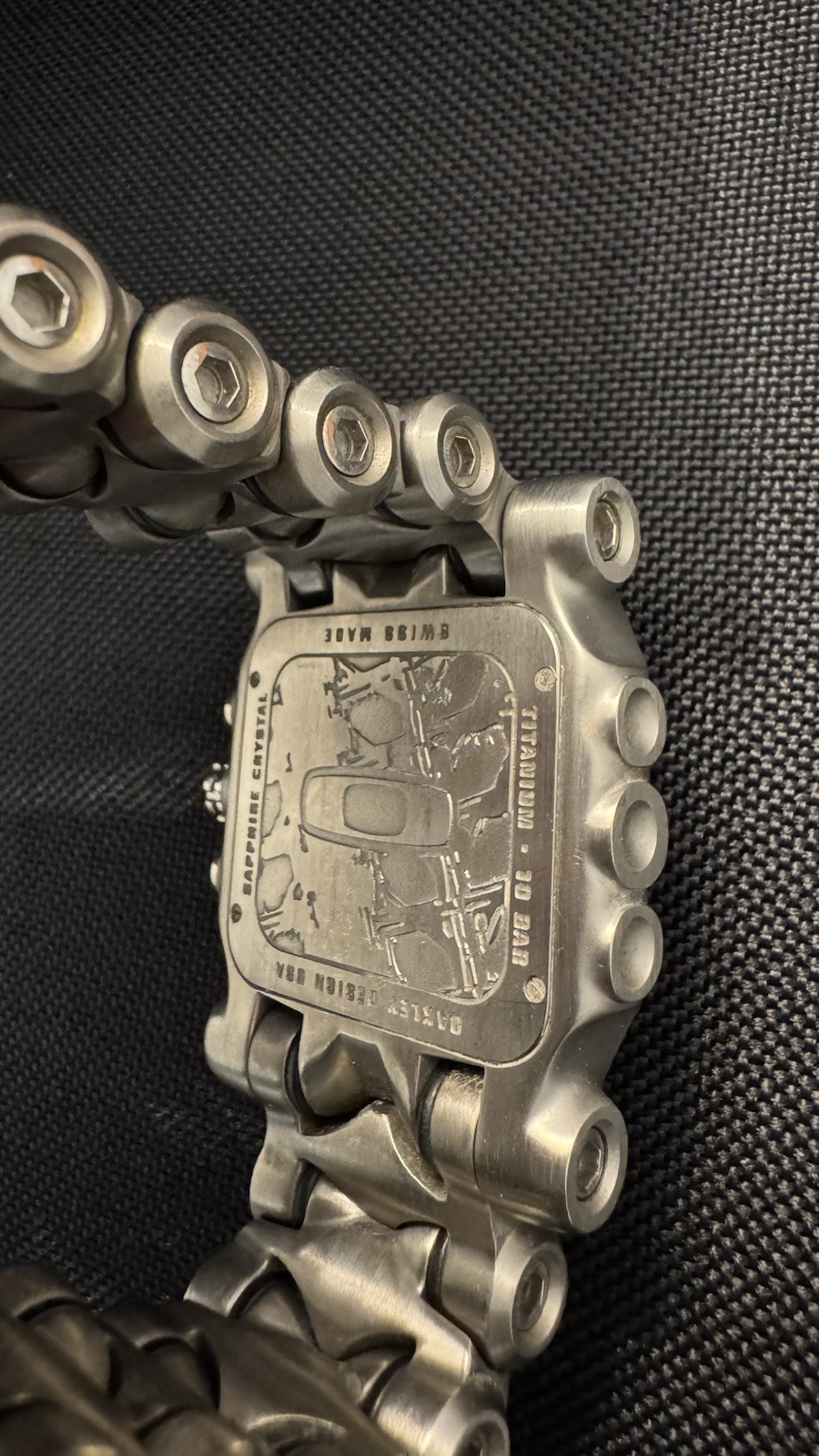 OAKLEY MINUTE MACHINE TIME TANK TITANIUM GRAY/BLACK DIAL – Full Kit!