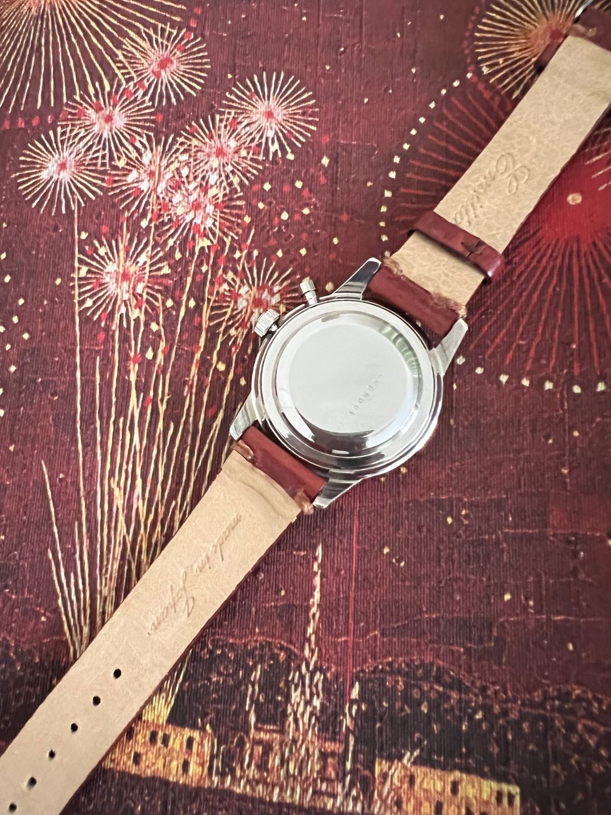 1964 SEIKO one push chronograph 5717-8990 manual winding Authentic From Japan