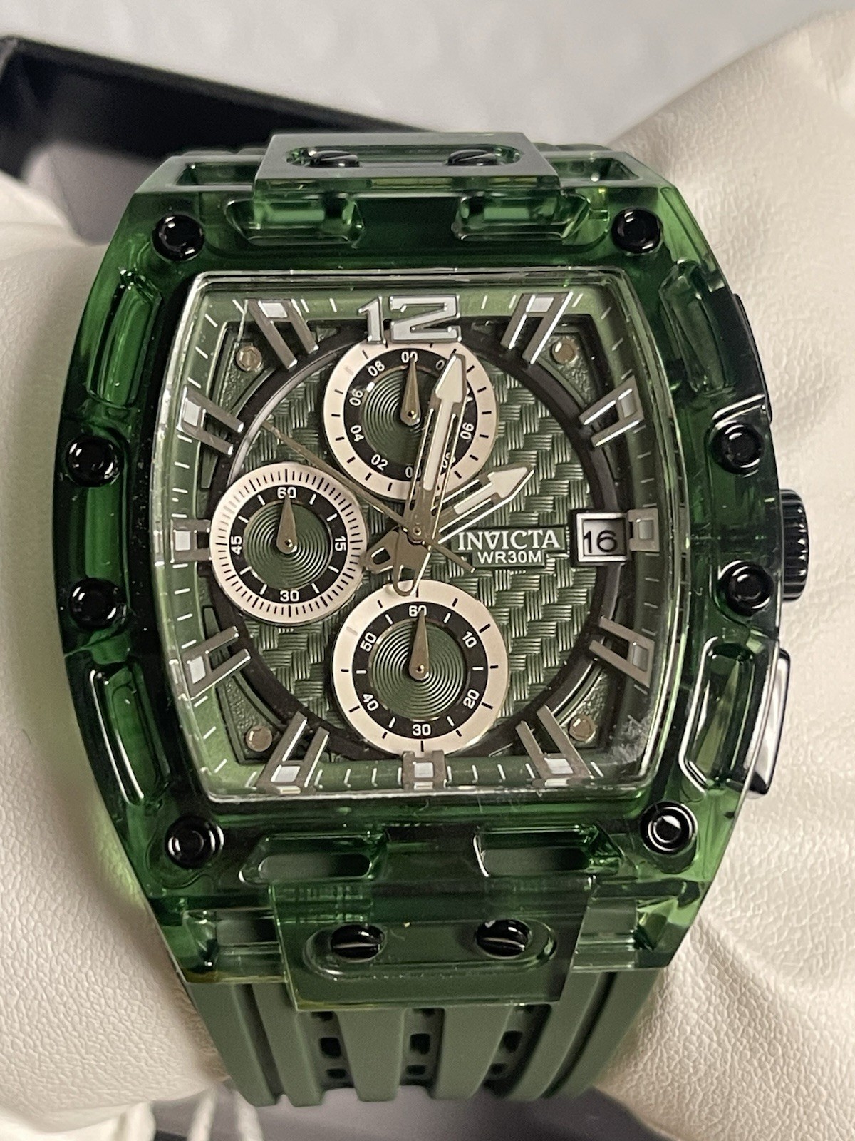 Invicta S1 Rally Men’s Watch – 42mm, Green & Silver new