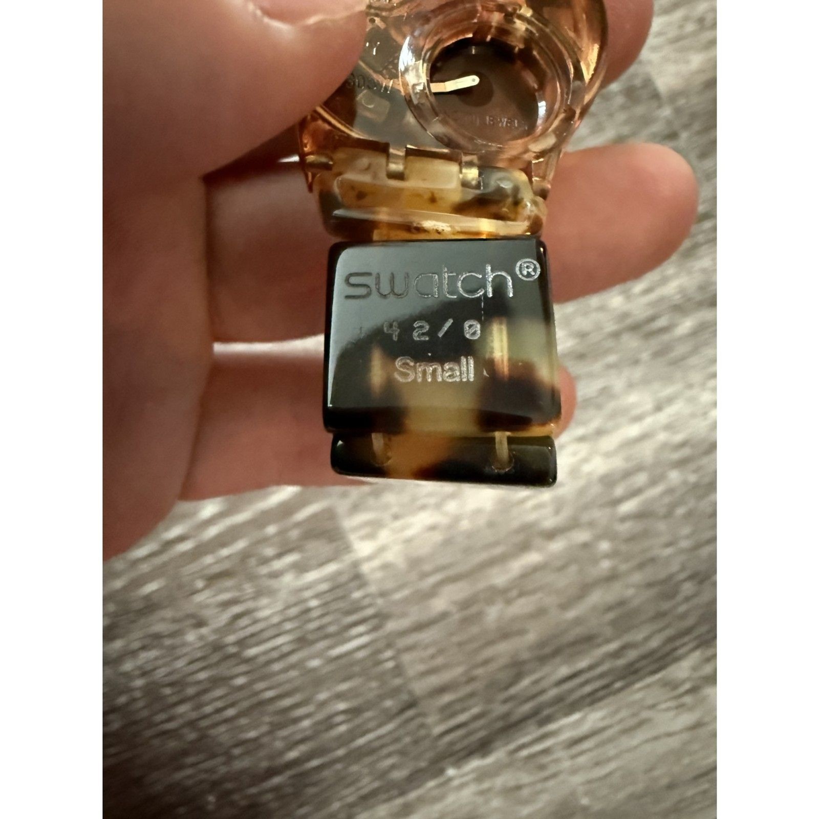 Swatch Watch Bracelet Brown Tortoise-Shell Small Elastic Stretch Band Small Band