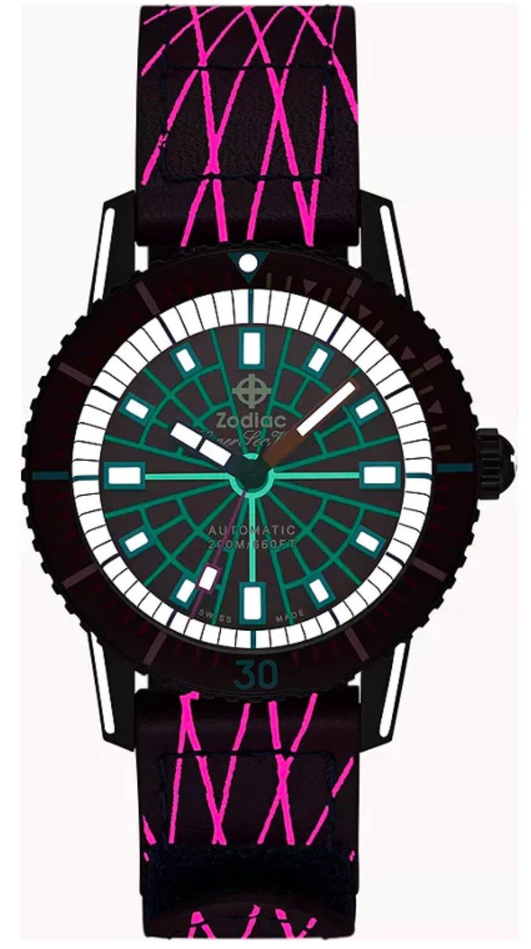 Zodiac ZO9307 Super Sea Wolf Laser Tag Edition Compression Diver Automatic Watch