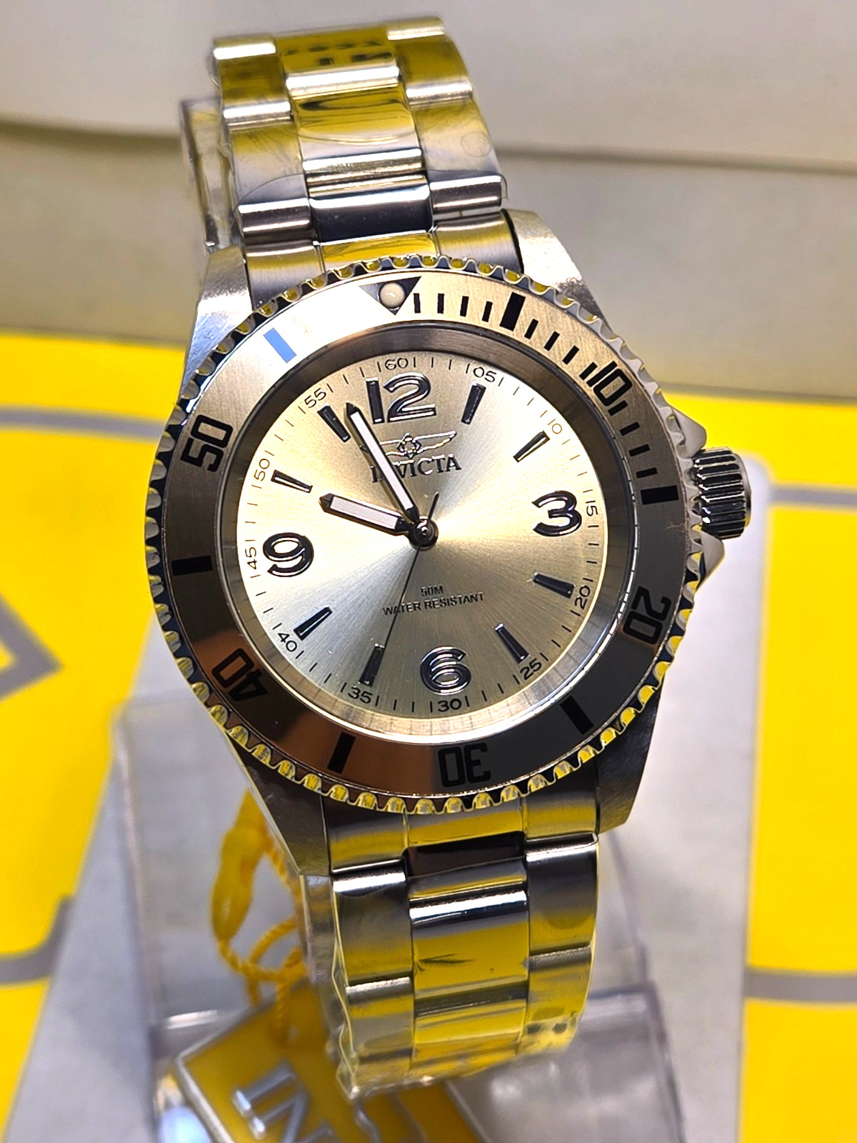 Invicta Specialty Rowan Mens Watch – 40mm – Champagne Dial / Bezel Stunning! New