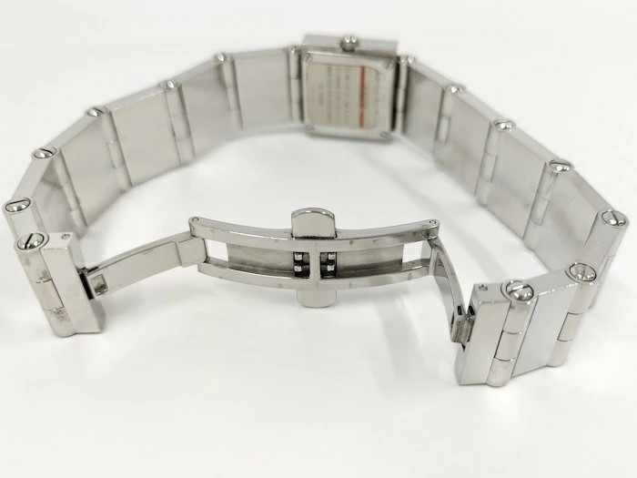 GUCCI Ladies’ Watch Square SS Quartz Silver Dial 300L Used