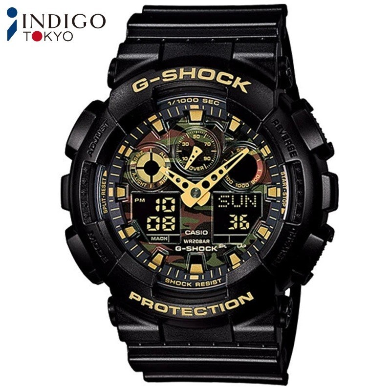 Casio G-Shock GA100CF1A9JF Quartz Camouflage Dial Black 51.2mm Watch