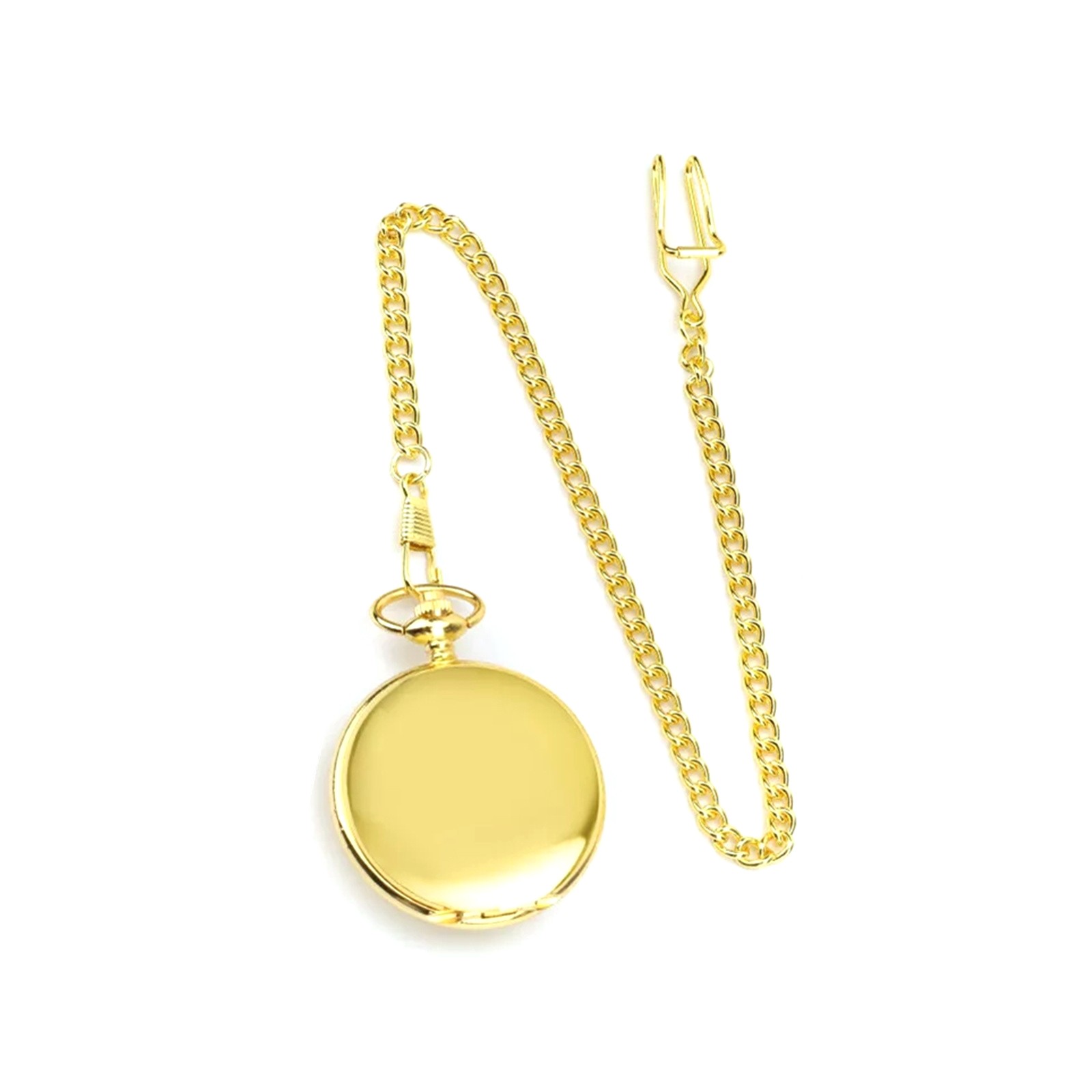 Hook Buckle Clasp Round Dial Shape Men’s Mechanical Retro Pocket Watch