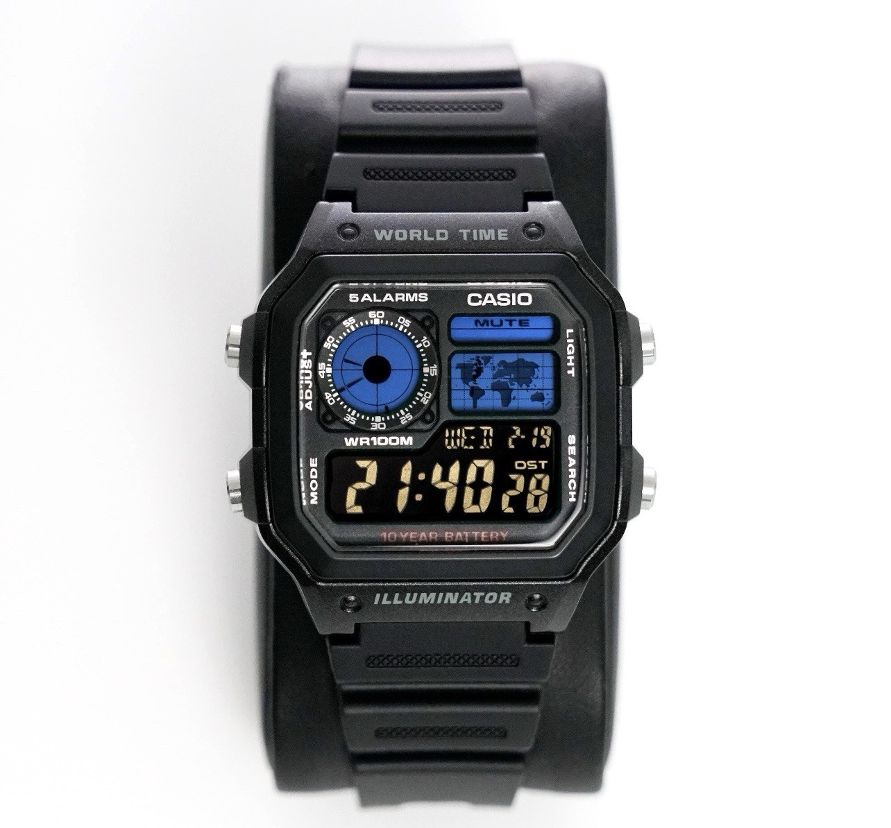 Custom Casio AE-1200 Black Edition – Yellow Blue Green Red Purple Mod