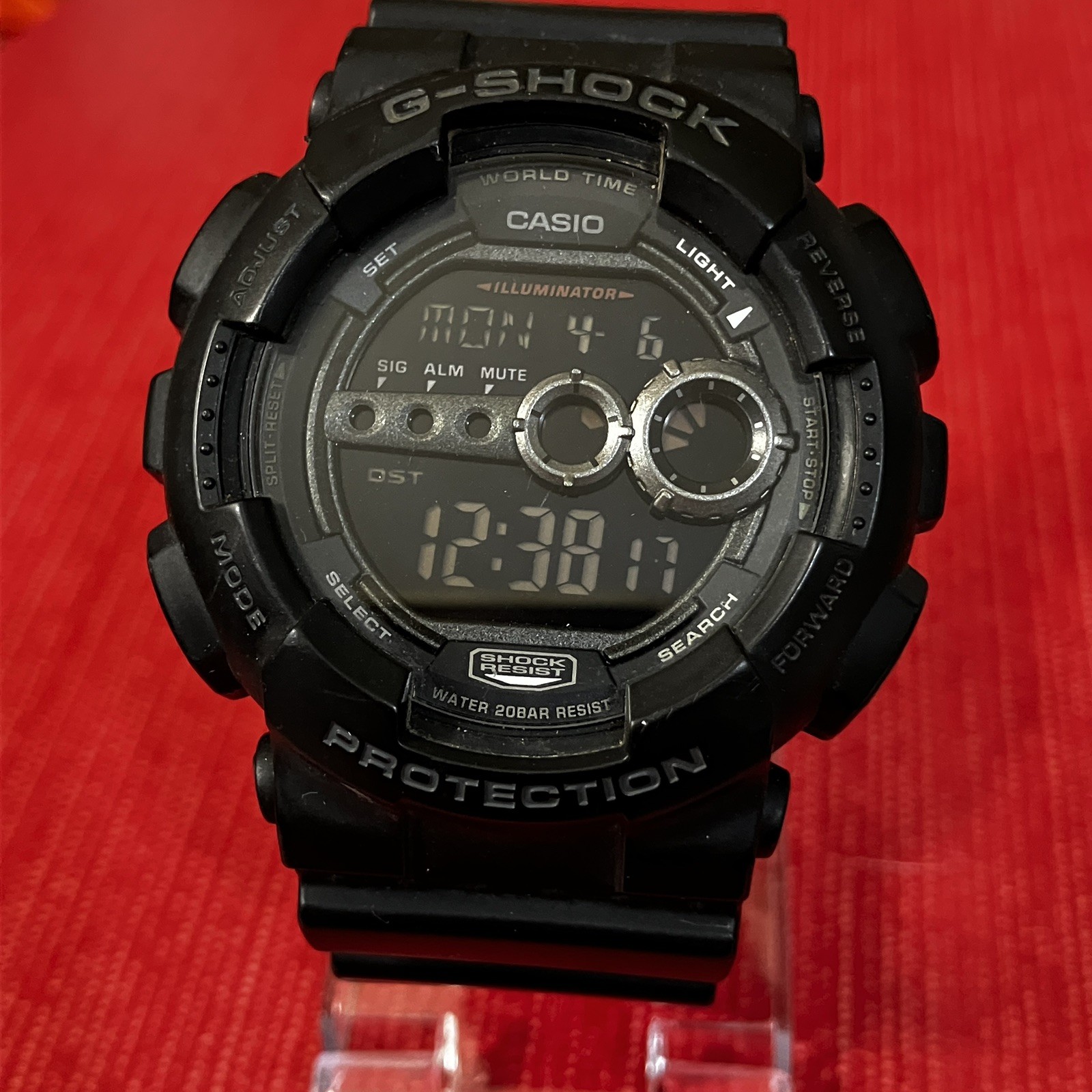 Casio G Shock Watch Men Digital Black Day Date 3263 GD-100 51mm