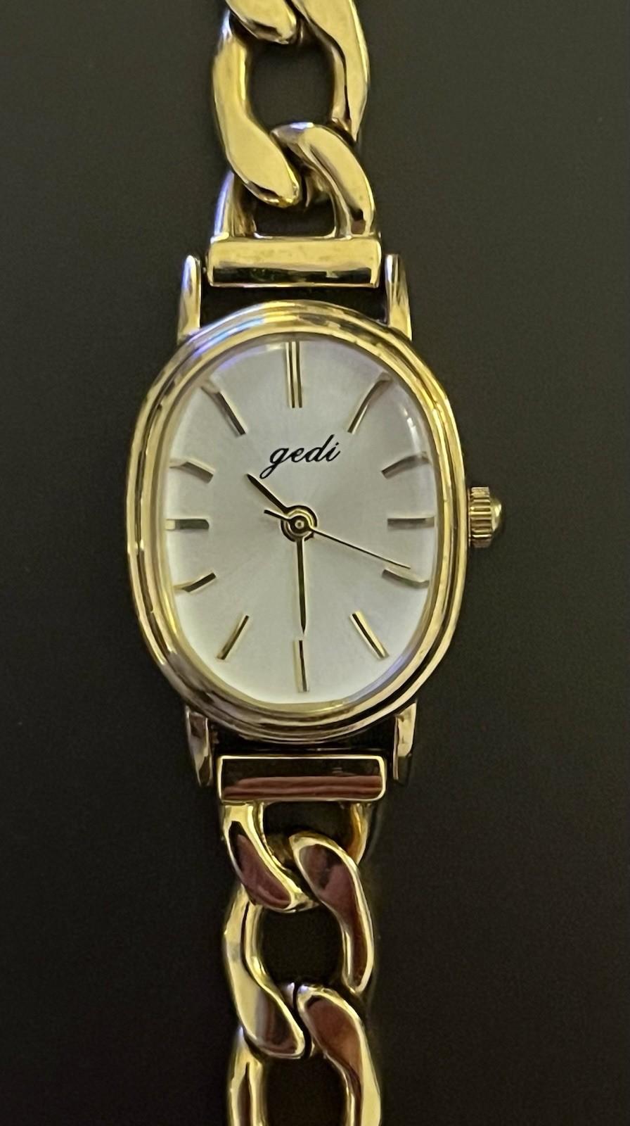 Ladies’ Gedi vintage-inspired gold-coloured bracelet watch (pre-owned)