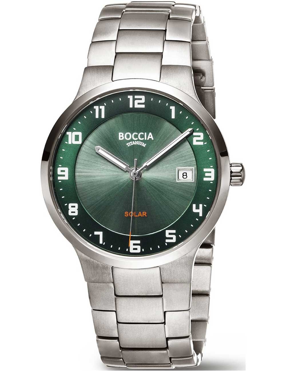 Boccia 3652-04 Mens Watch Titanium Solar Sapphire crystal 39mm 5ATM