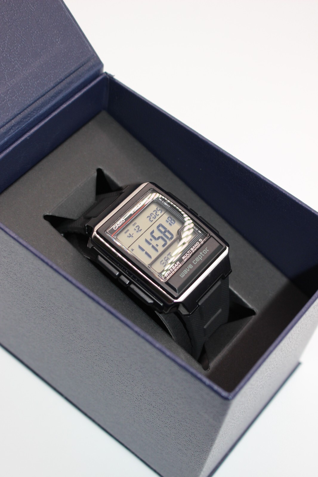 CASIO WAVE CEPTOR WV-59R-1AJF Men’s Watch New in Box Mineral glass World Time