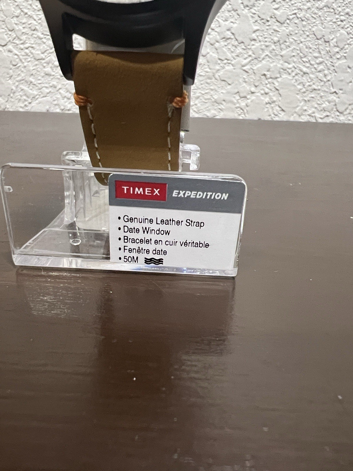 Timex Expedition Men’s 40mm Black Dial Brown Leather Quartz Date 50m w/ Box