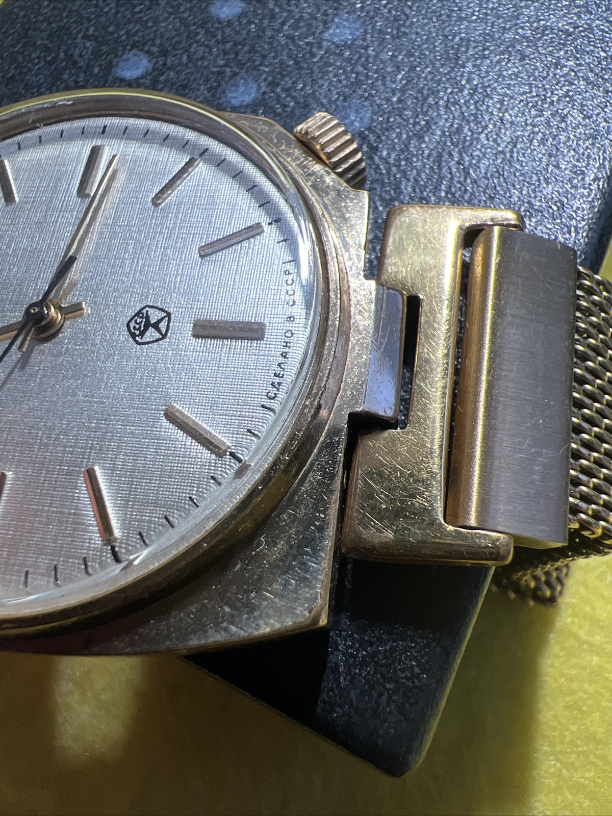 Vintage Watch USSR RAKETA “CANISTER” Mechanical 2609.HA key for 5 o’clock Gold